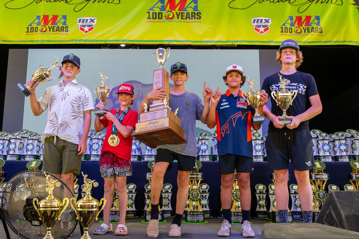 California once again prevailed with the AMA State Championship trophy with seven championships.