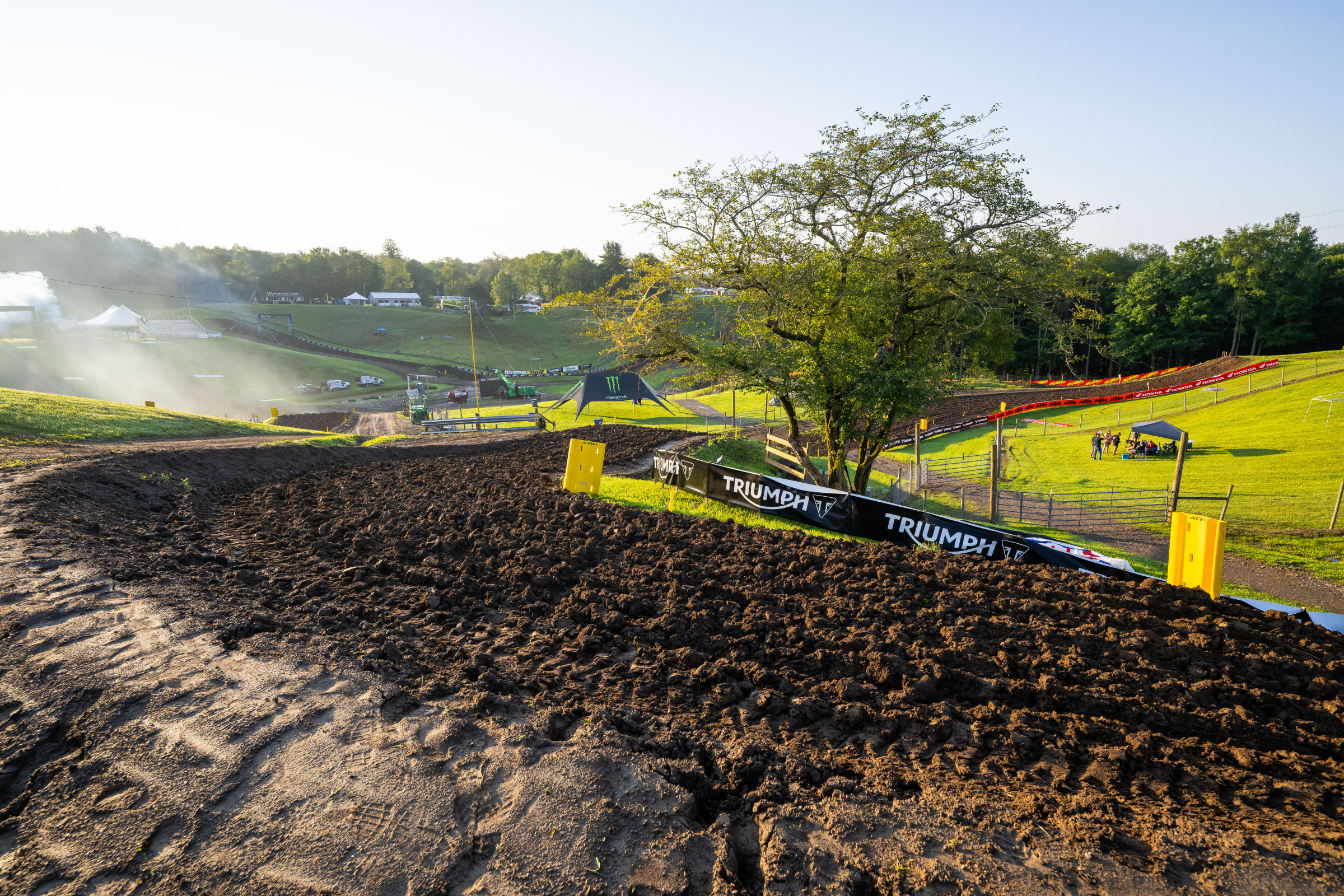 It rained hard on Friday, but the track was great on Saturday.