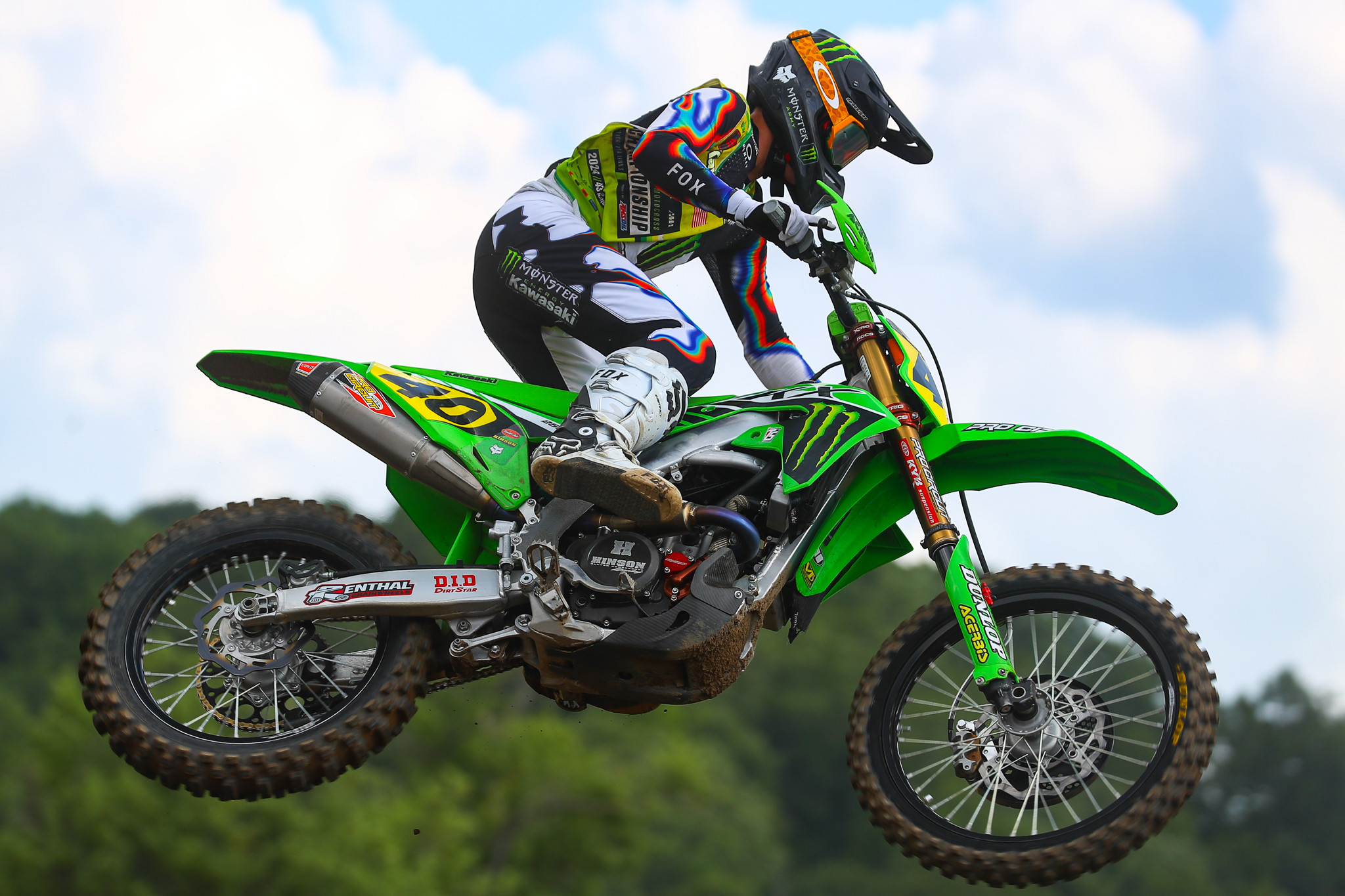 Team Green Kawasaki's Caden Dudney.
