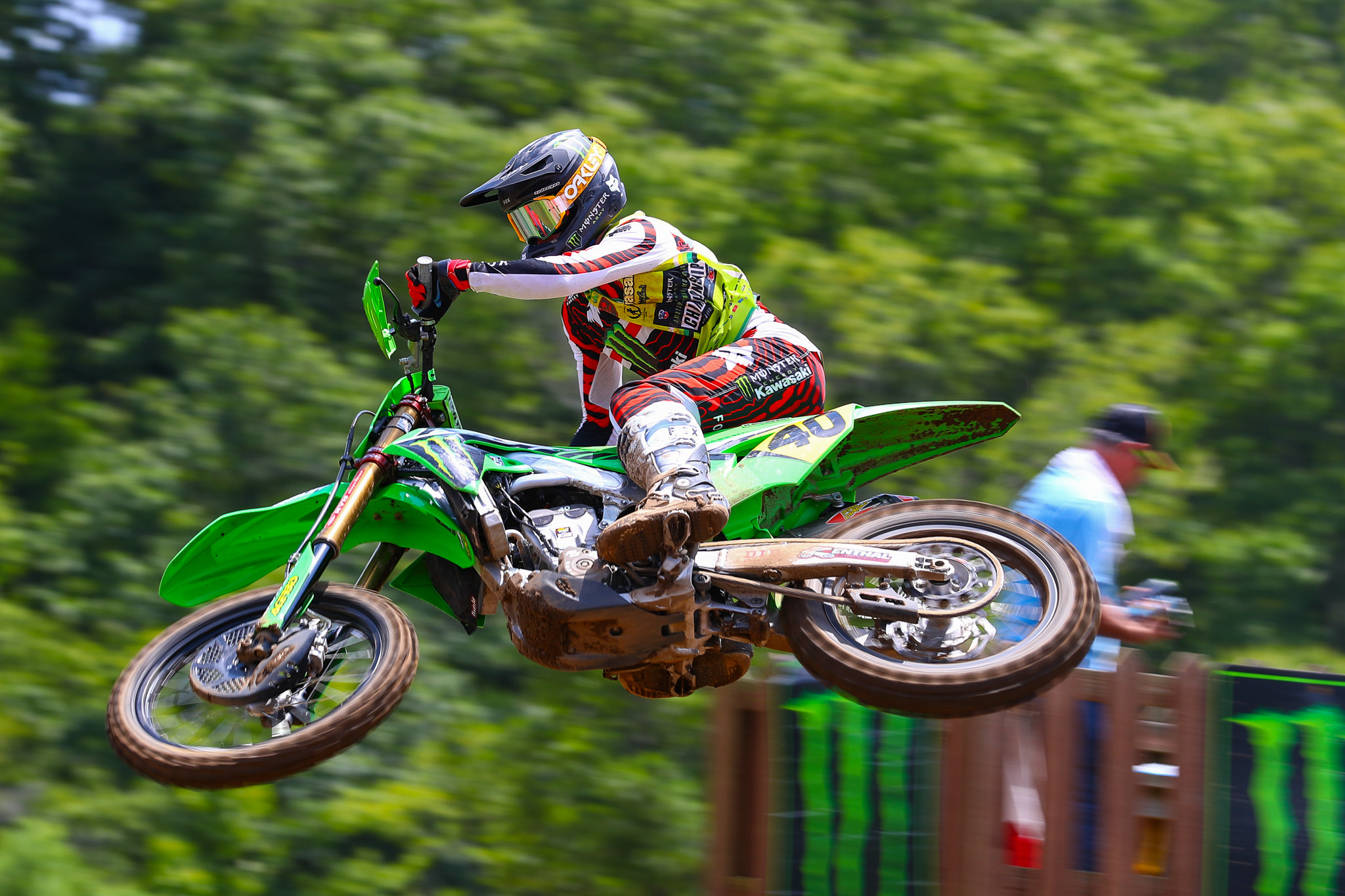 Team Green Kawasaki's Caden Dudney.