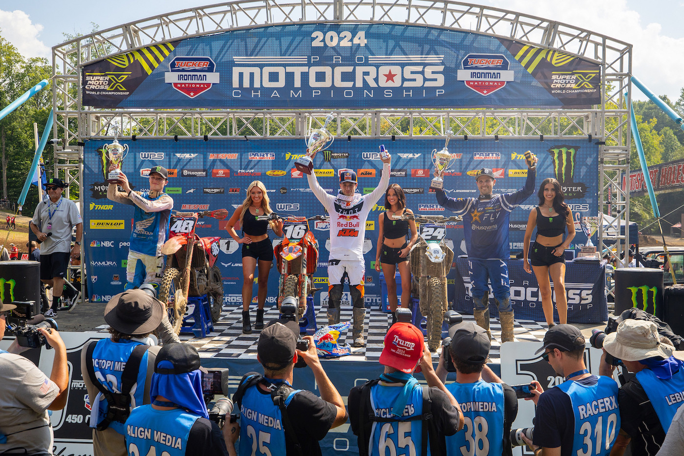 The 2024 Ironman National 250 Class overall podium.