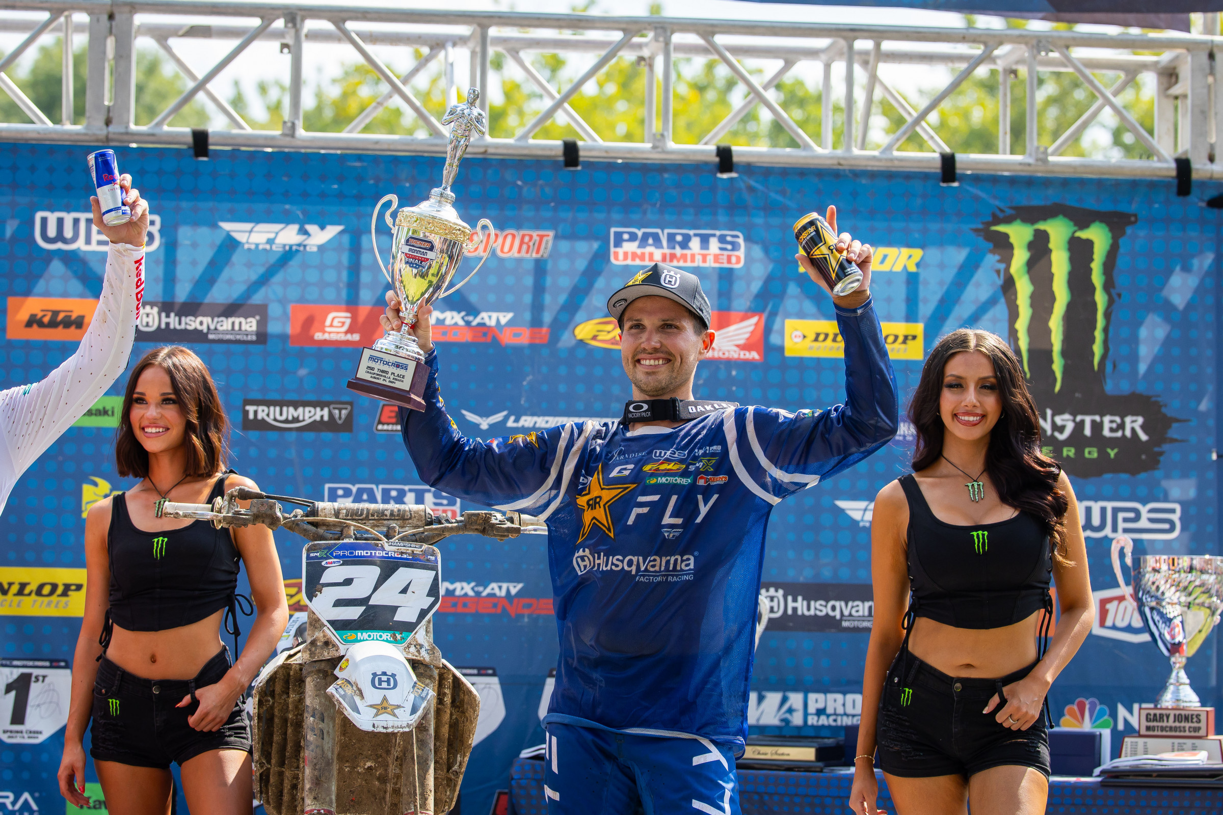 Hampshire back on the podium in just his second Pro Motocross race of the season.