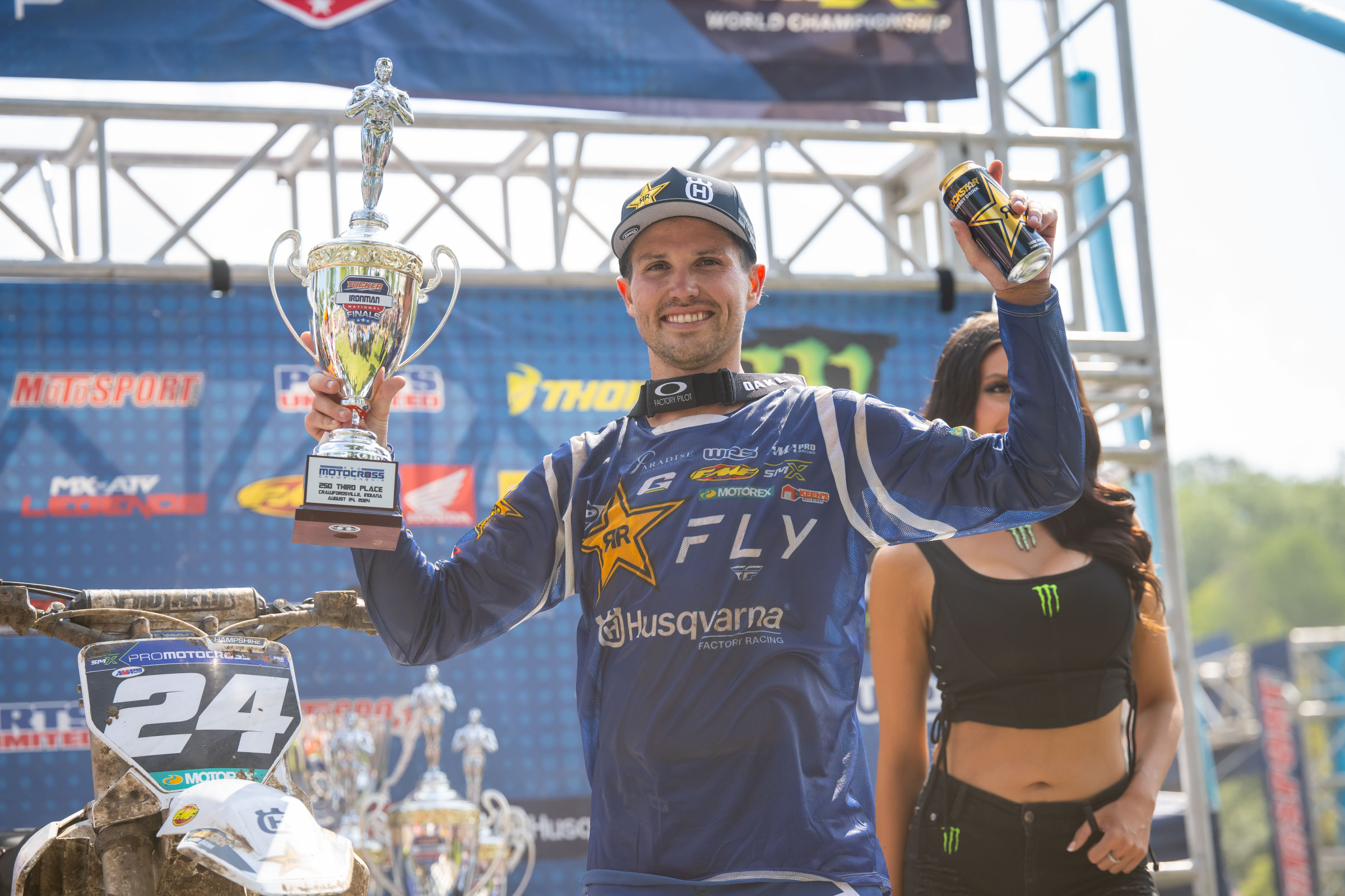 RJ Hampshire was back on the box in just his second race back from injury.