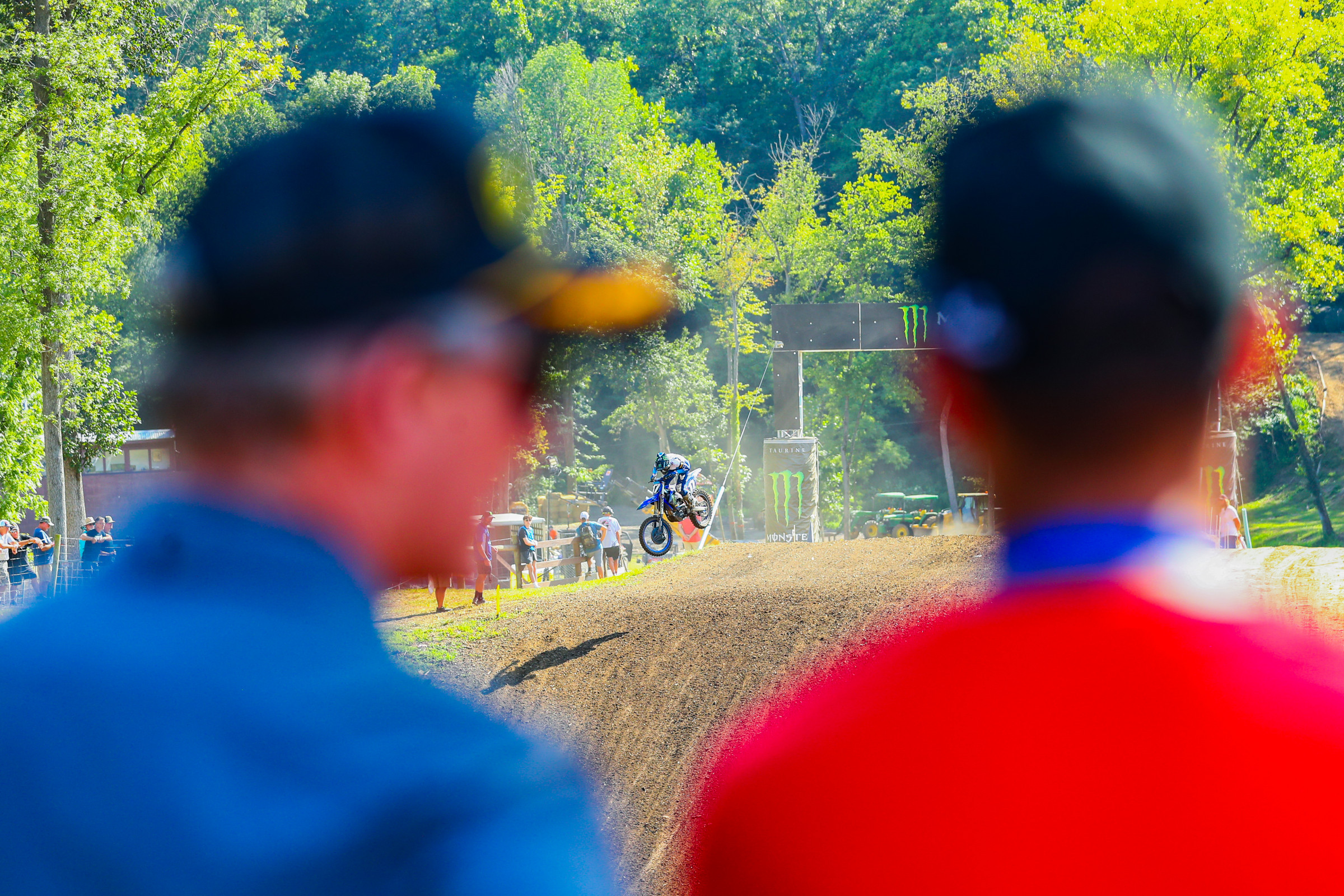 Broc Glover and Chad Reed watching Cole Davies