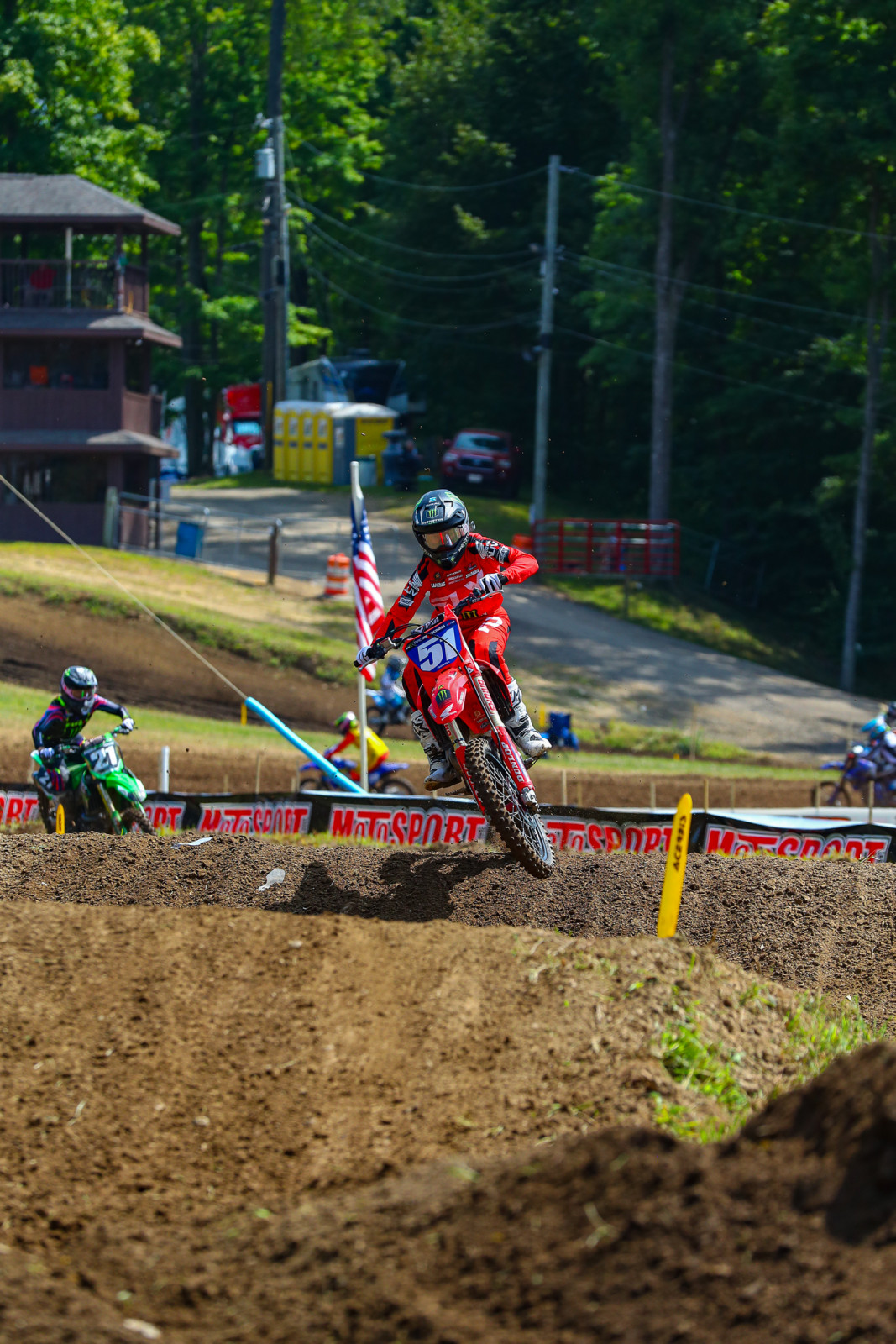 Mikayla Nielsen leading Kyleigh Stallings.