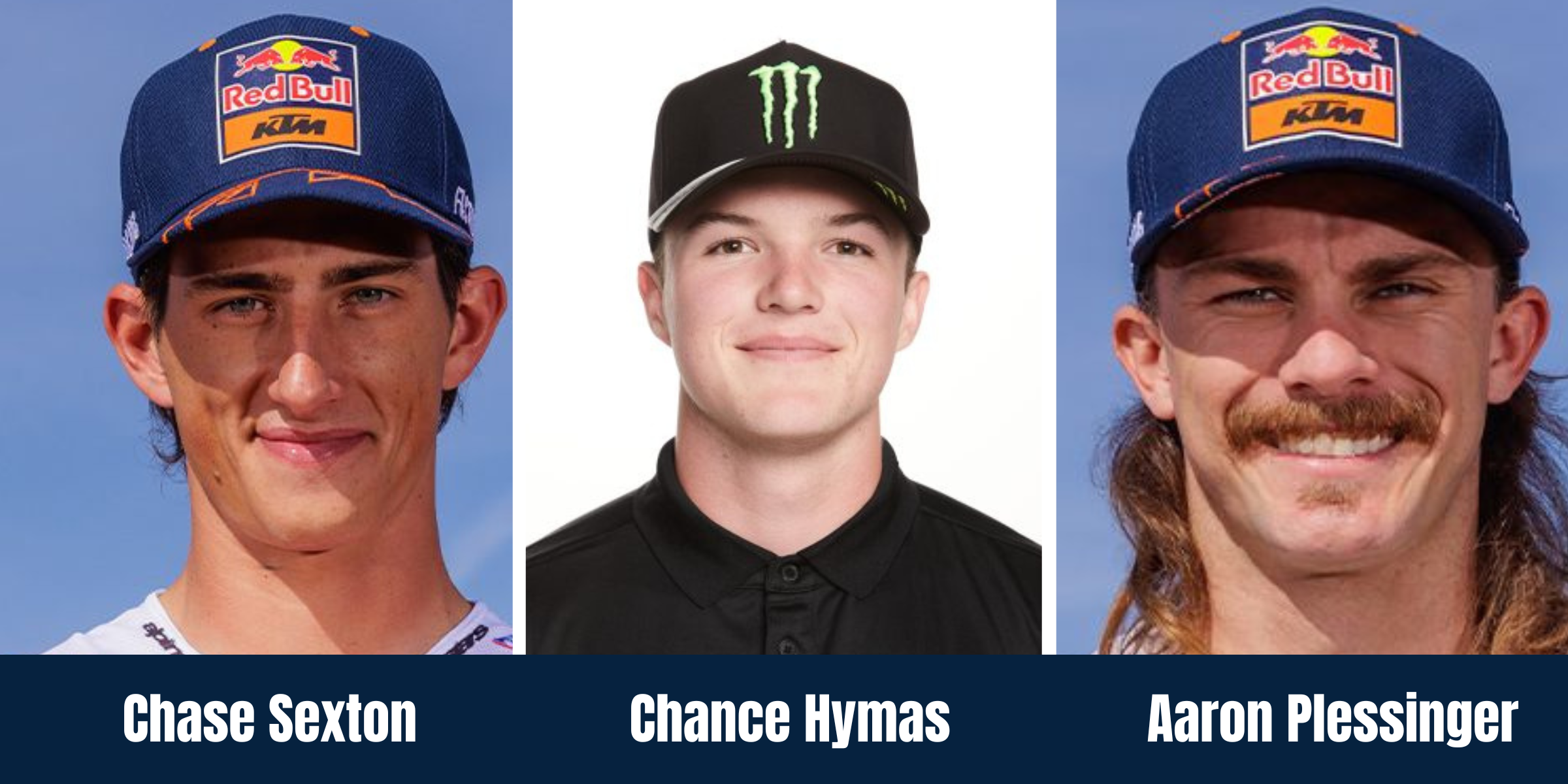 The 2024 Team USA MXoN roster: Chase Sexton (MXGP), Chance Hymas (MX2), and Aaron Plessinger (Open).
