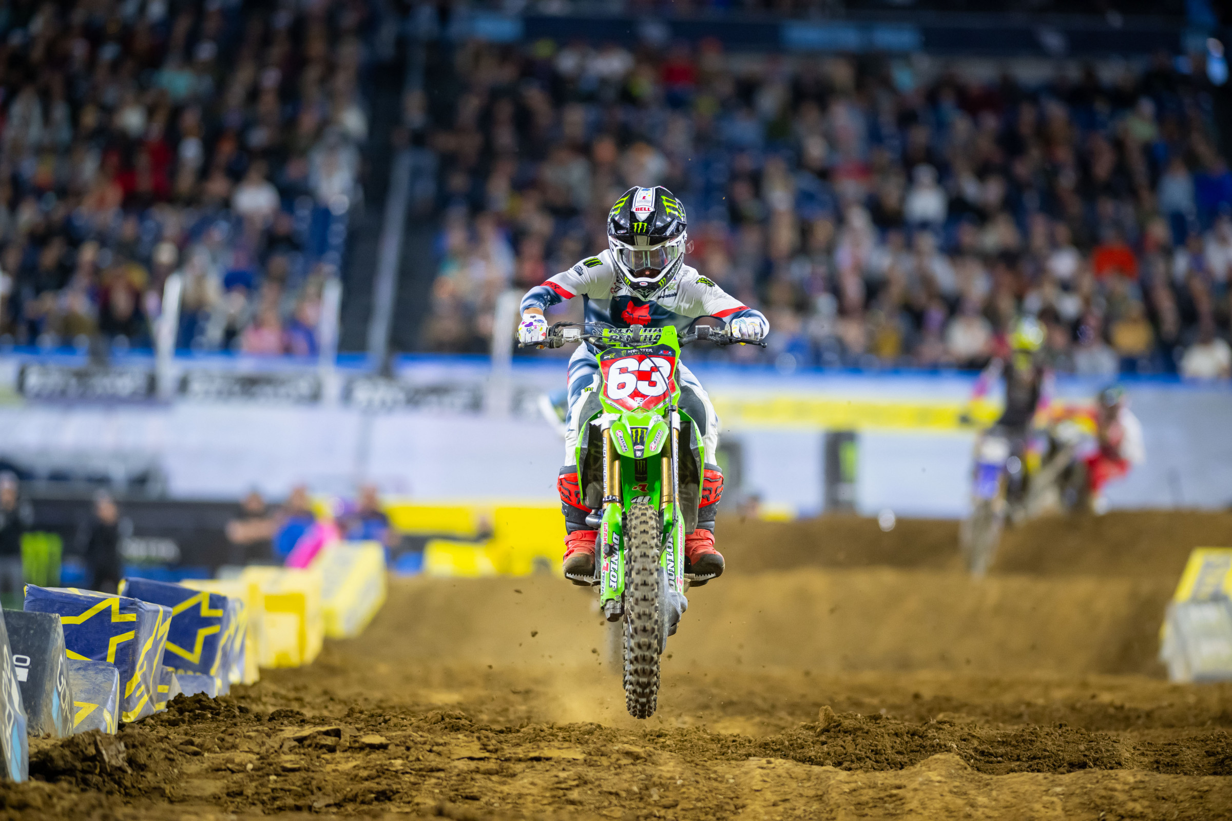 Cameron McAdoo, shown here in his last race to date (the Nashville Supercross in April), will be back in action this weekend.