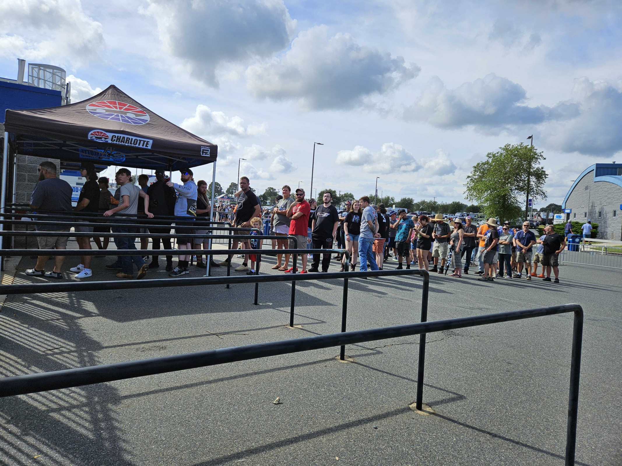 Tons of fans were lined up ahead of the Friday Fan Zone gates opening at 11 a.m.