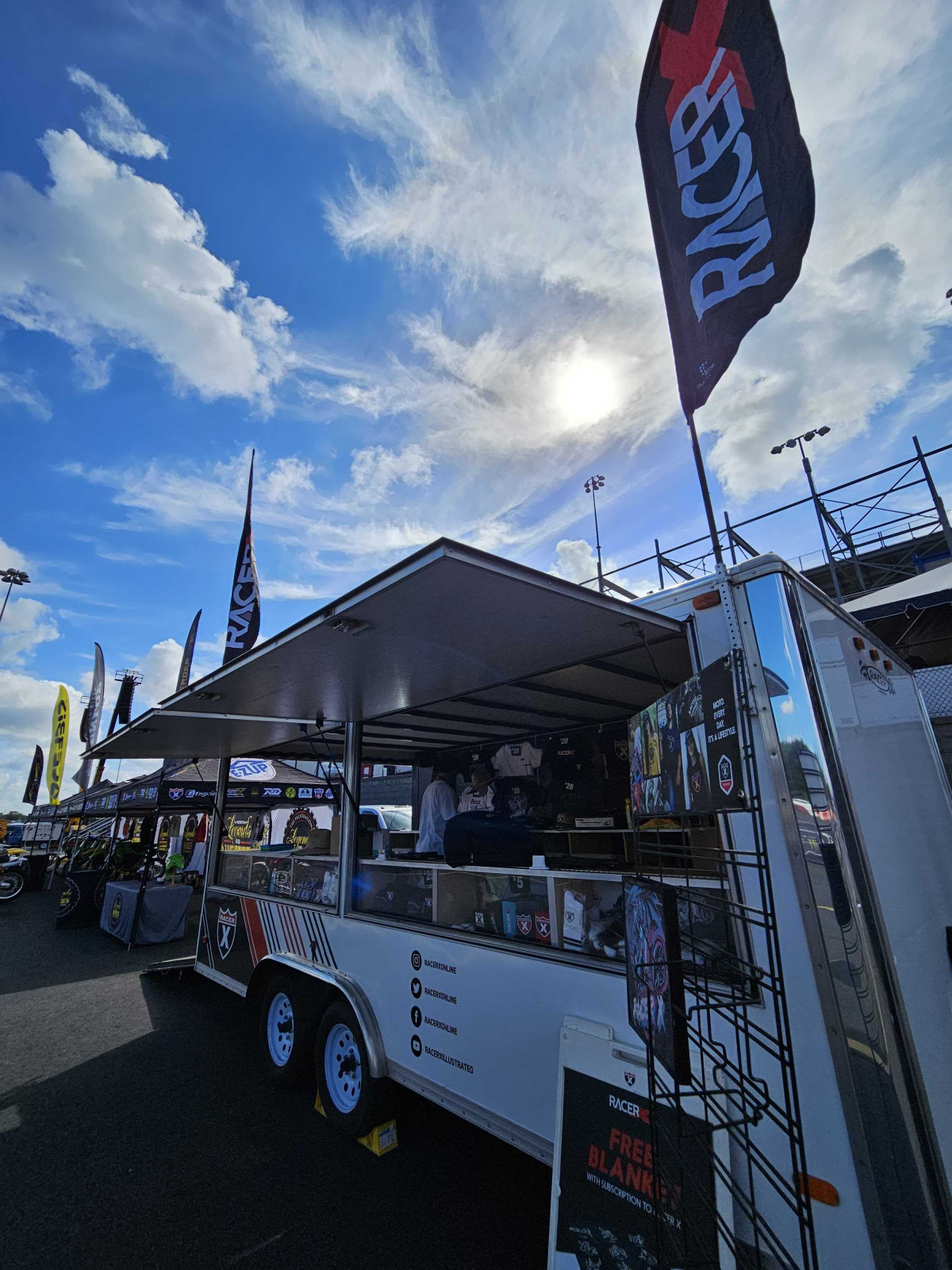 Stop by the Racer X booth...