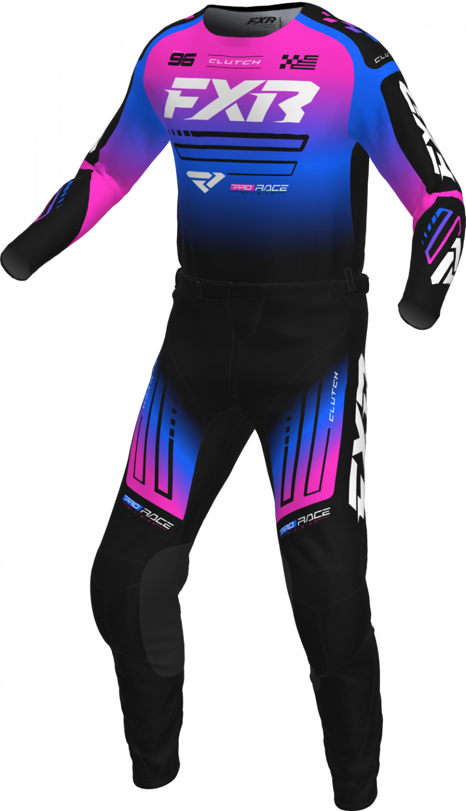 25 CLUTCH - BLK BLUE PINK_front