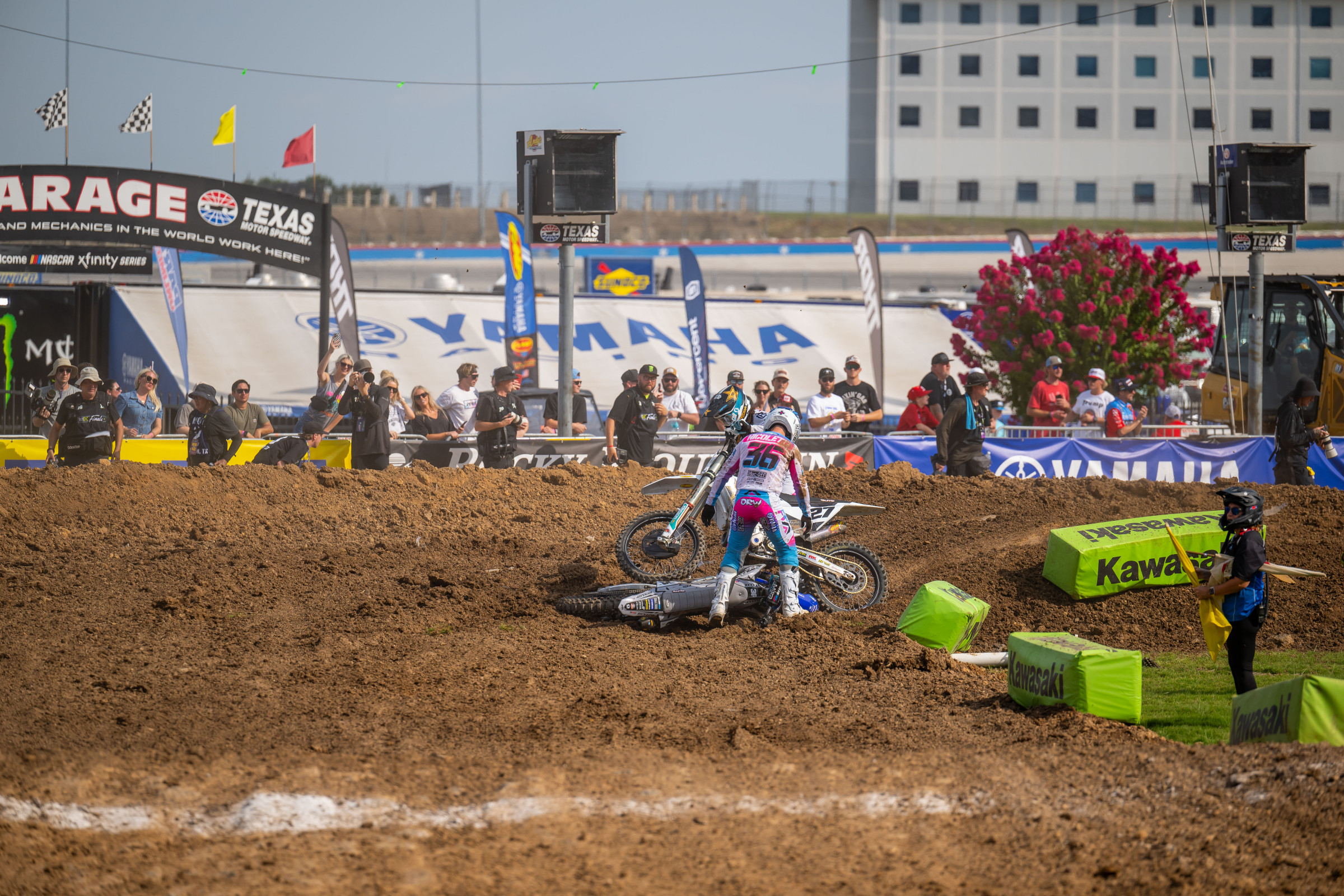 The aftermath of Nicoletti's filthy move on Malcolm Stewart.