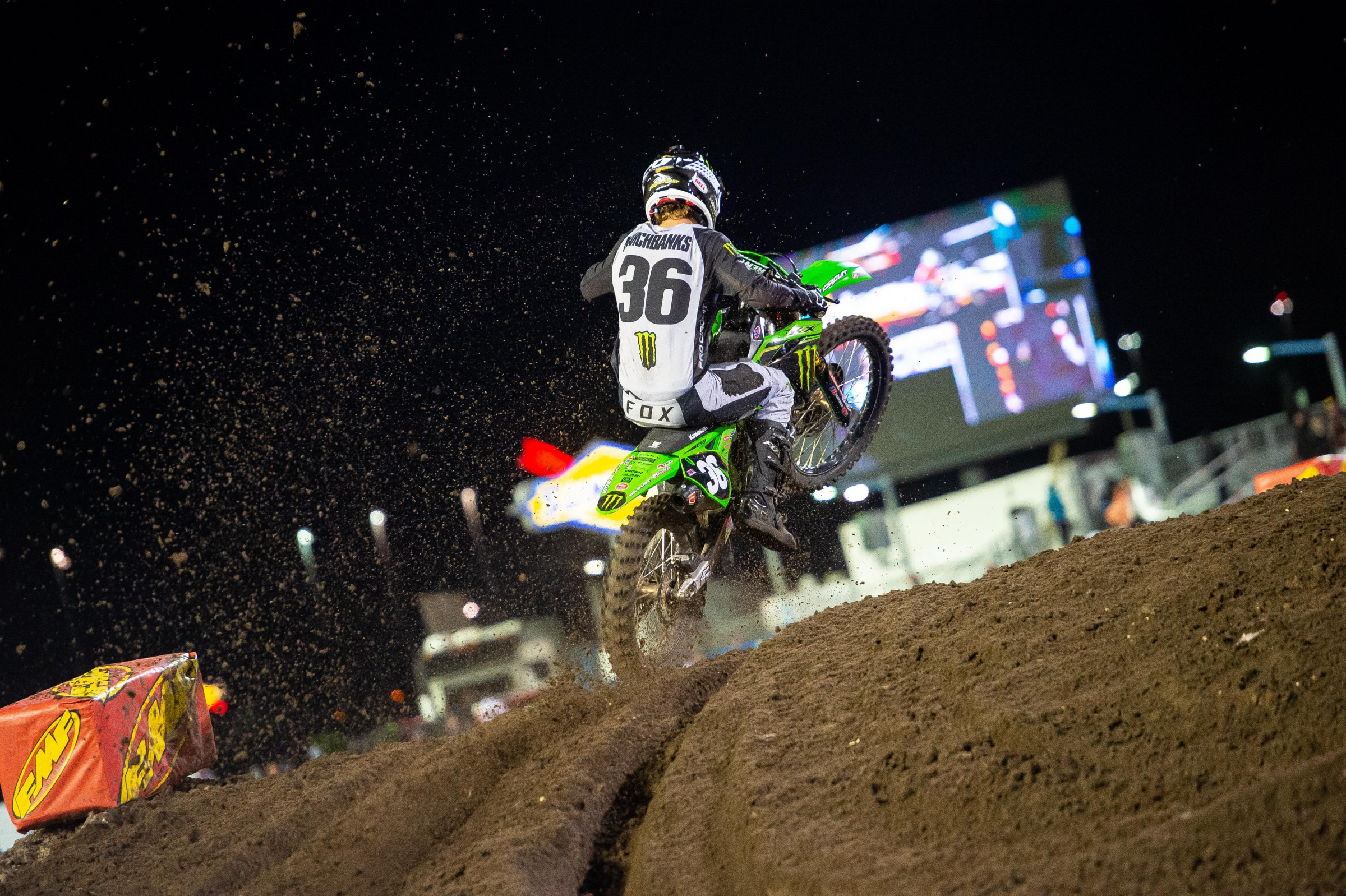 #36 Garrett Marchbanks on Monster Energy/Pro Circuit Kawasaki in March 2020.