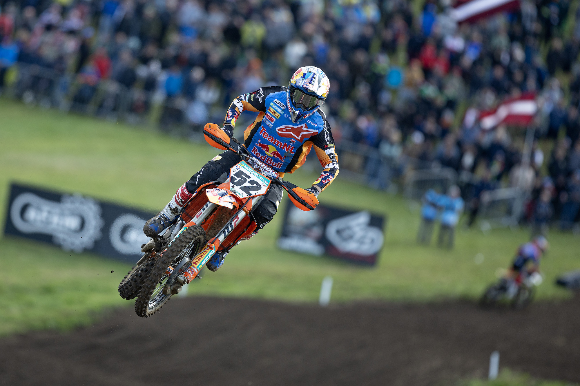Jeffrey Herlings fell early in the MXGP moto but came back for fifth.