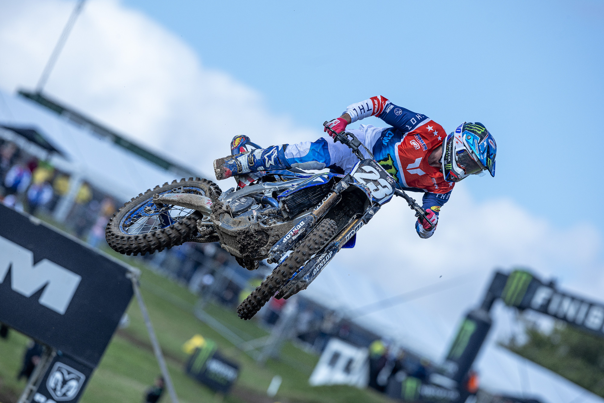 Cooper Webb pulled an amazing start from that 24th gate to almost holeshot the MX2 race. But he couldn't hang with the leaders and ended up seventh.
