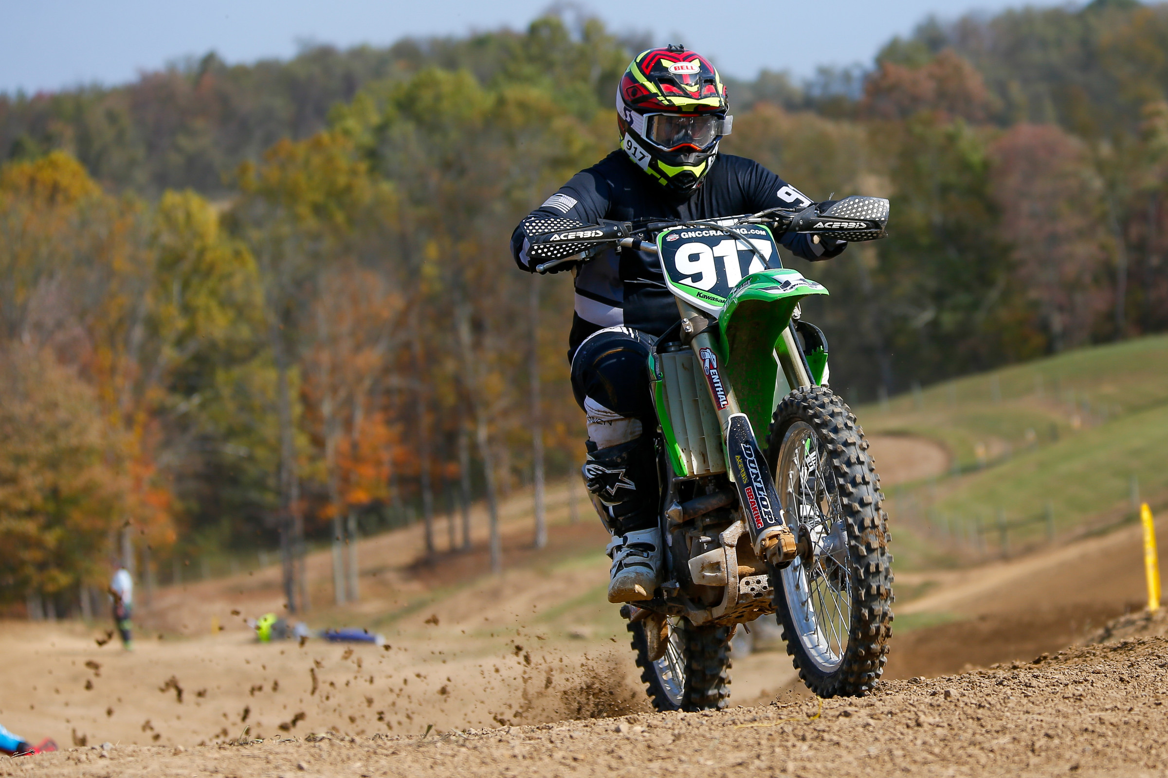 Cameron Cotter on his Eric Sorby looking Kawasaki at least week's Day In The Dirt.