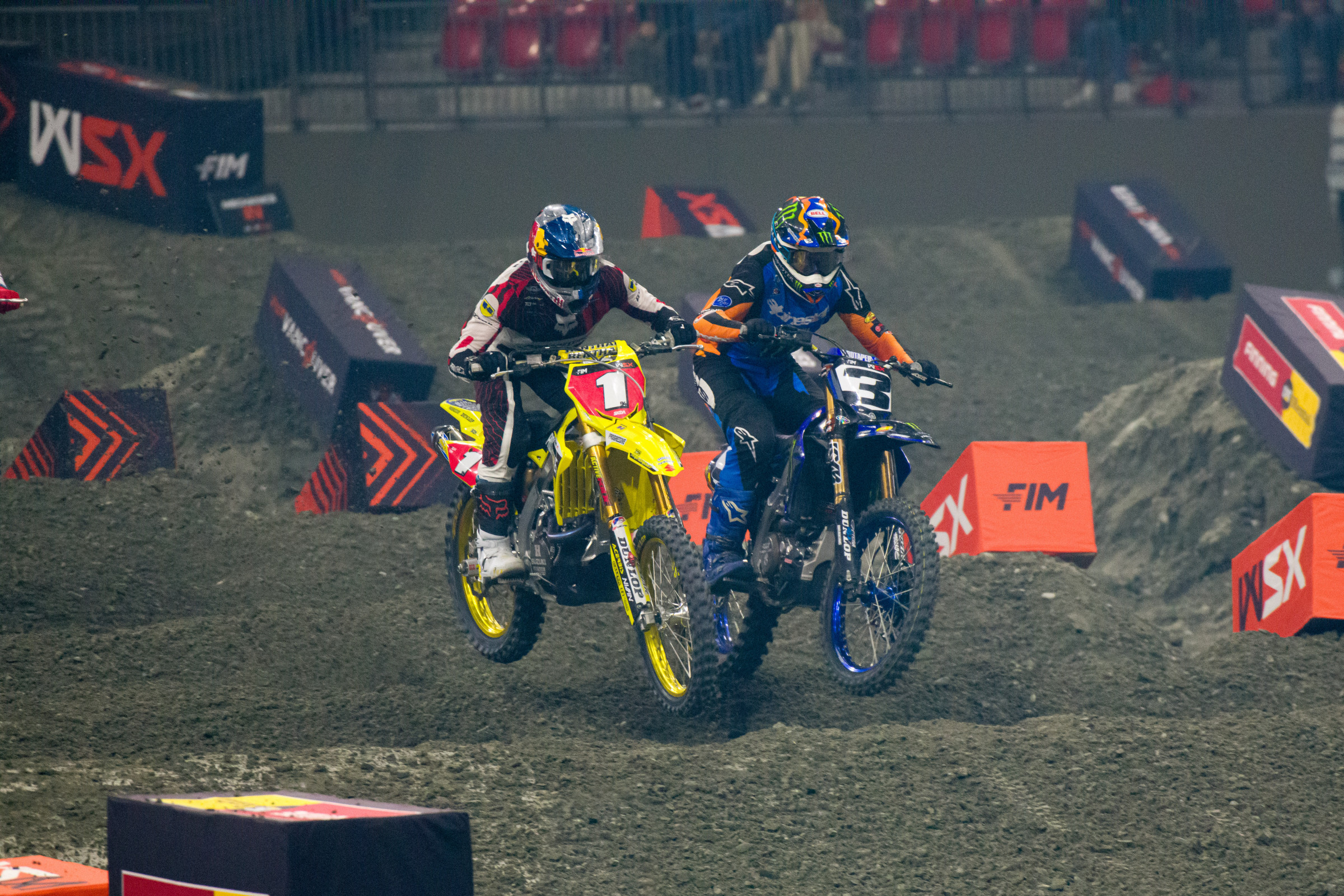 Who doesn't love seeing this? Ken Roczen and Eli Tomac battle in Vancouver.
