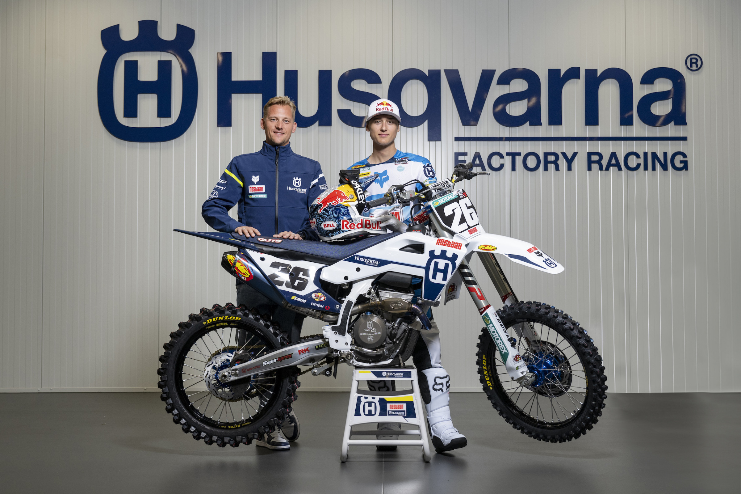 Nestaan Husqvarna Factory Team Manager Rasmus Jorgensen and Liam Everts