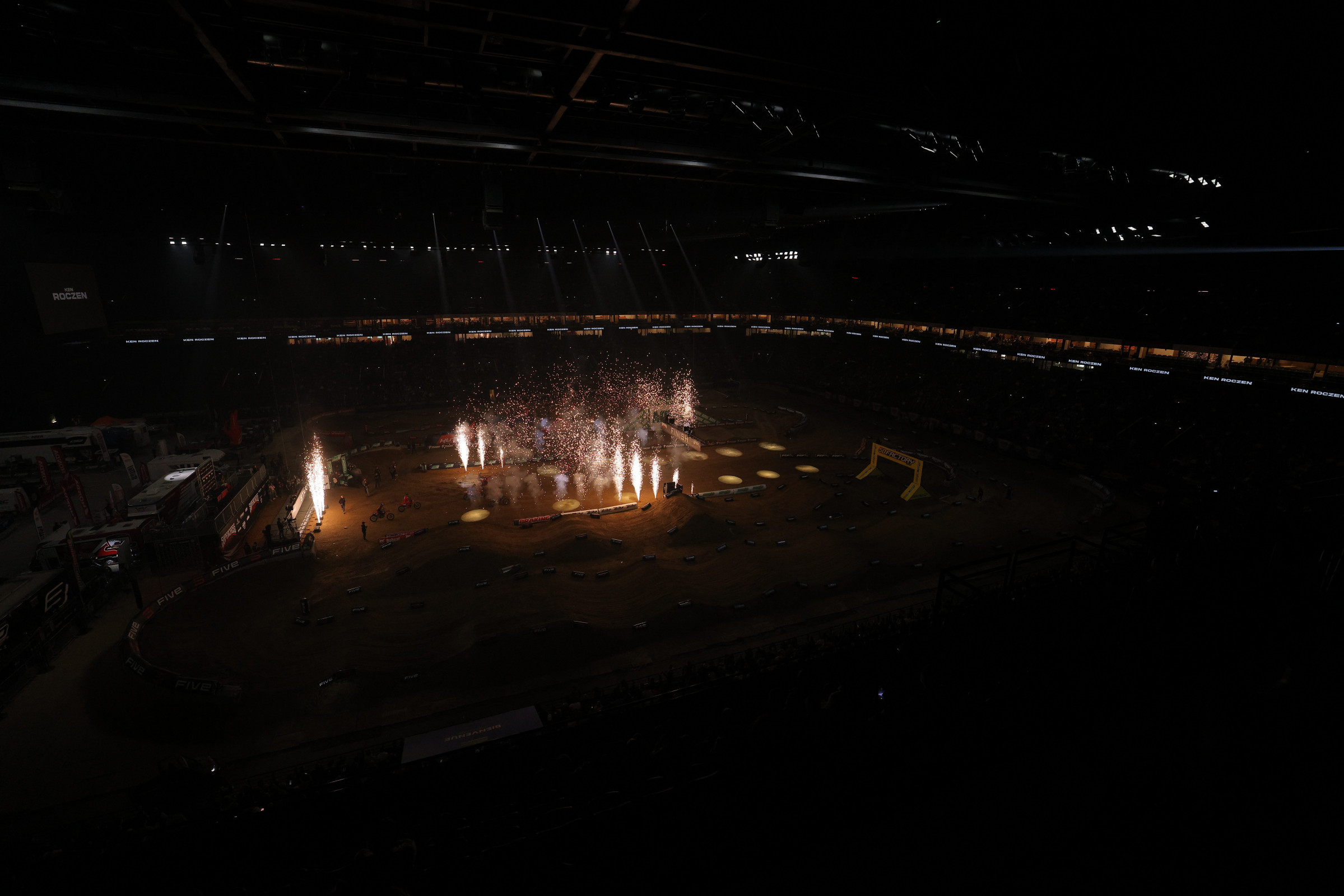 Opening ceremonies at the 2023 Paris Supercross.