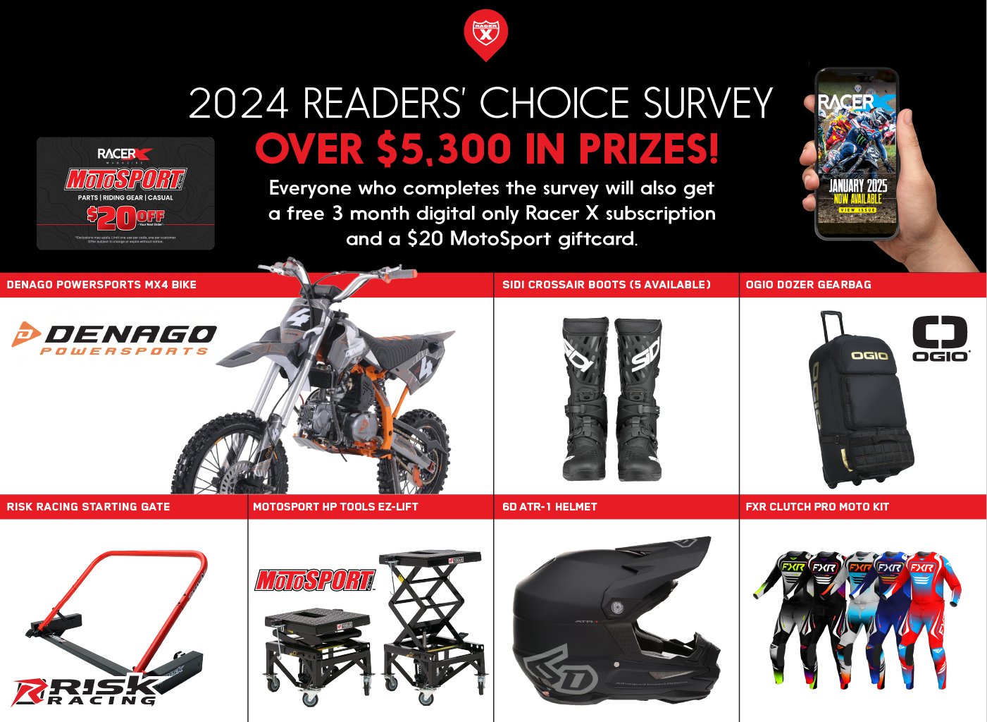 Take the 2024 Racer X Readers' Choice Survey.