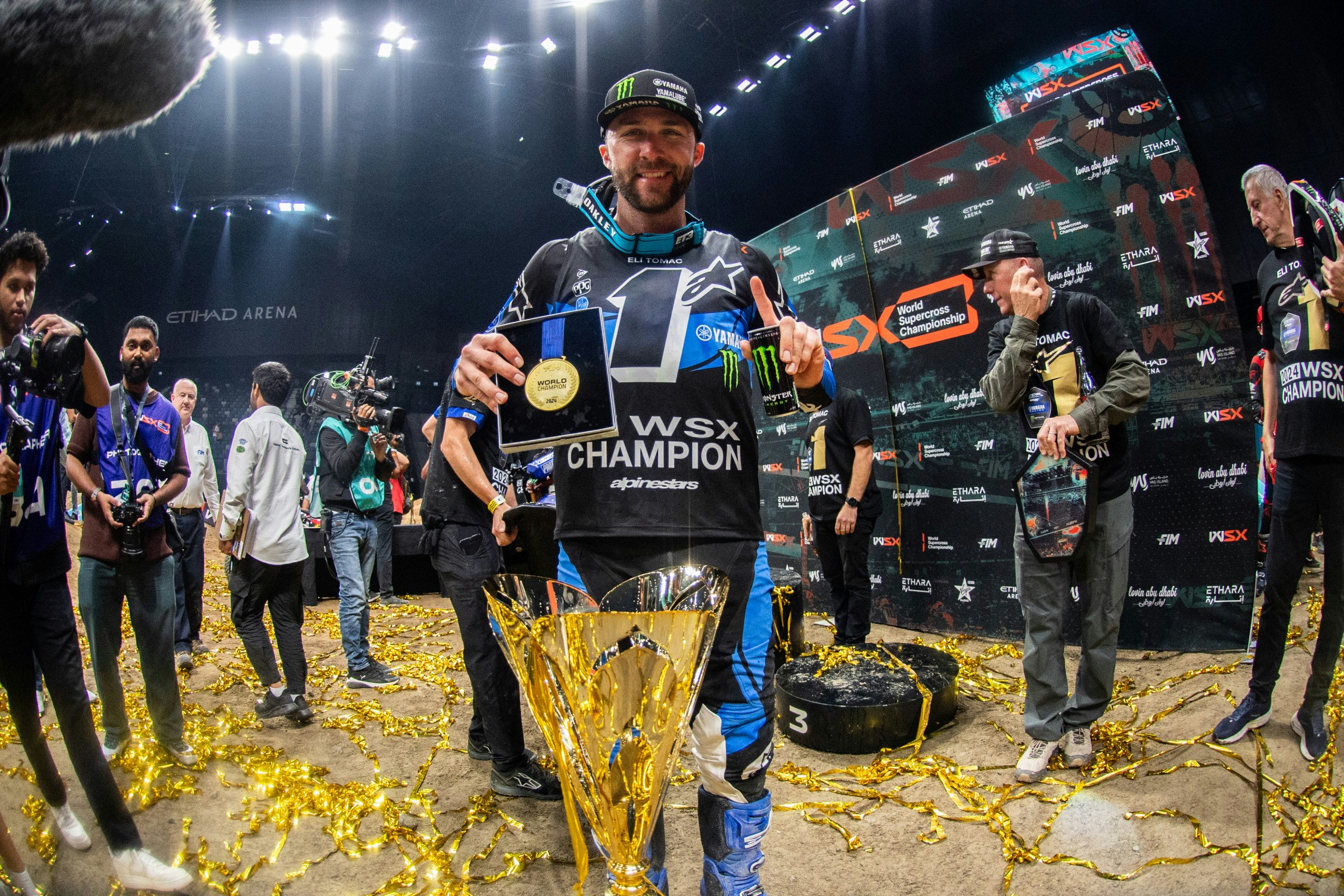 Eli Tomac (WSX), Shane McElrath (SX2) and Fire Power Honda Crowned 2024 FIM World Supercross Champions