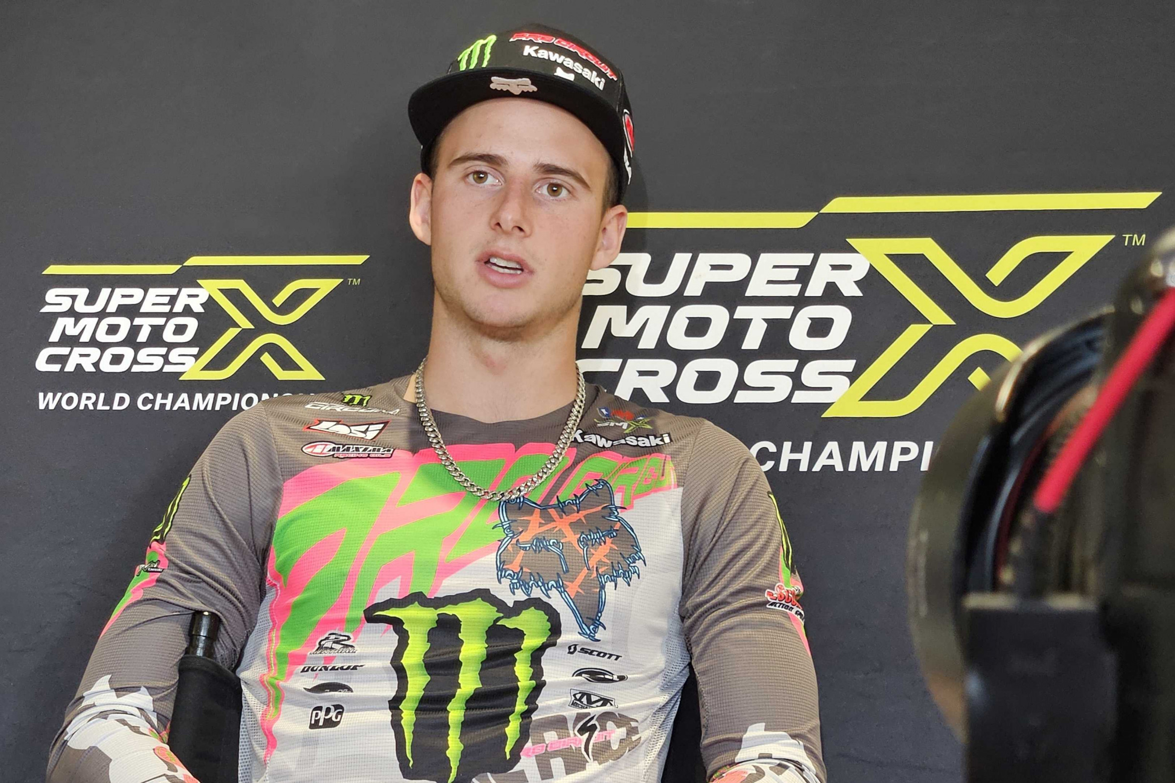 Levi Kitchen at the SuperMotocross World Championship (SMX) media days in early December.