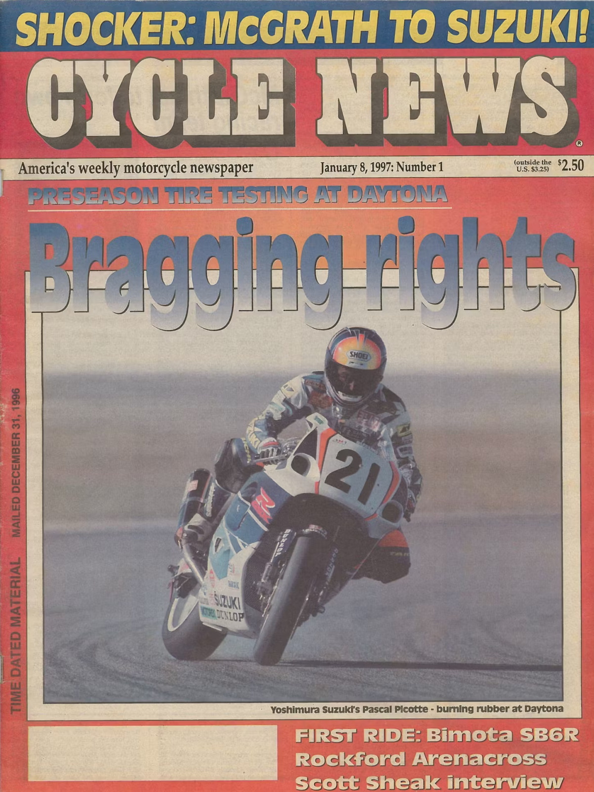 Cycle News cover from December 31, 1996.