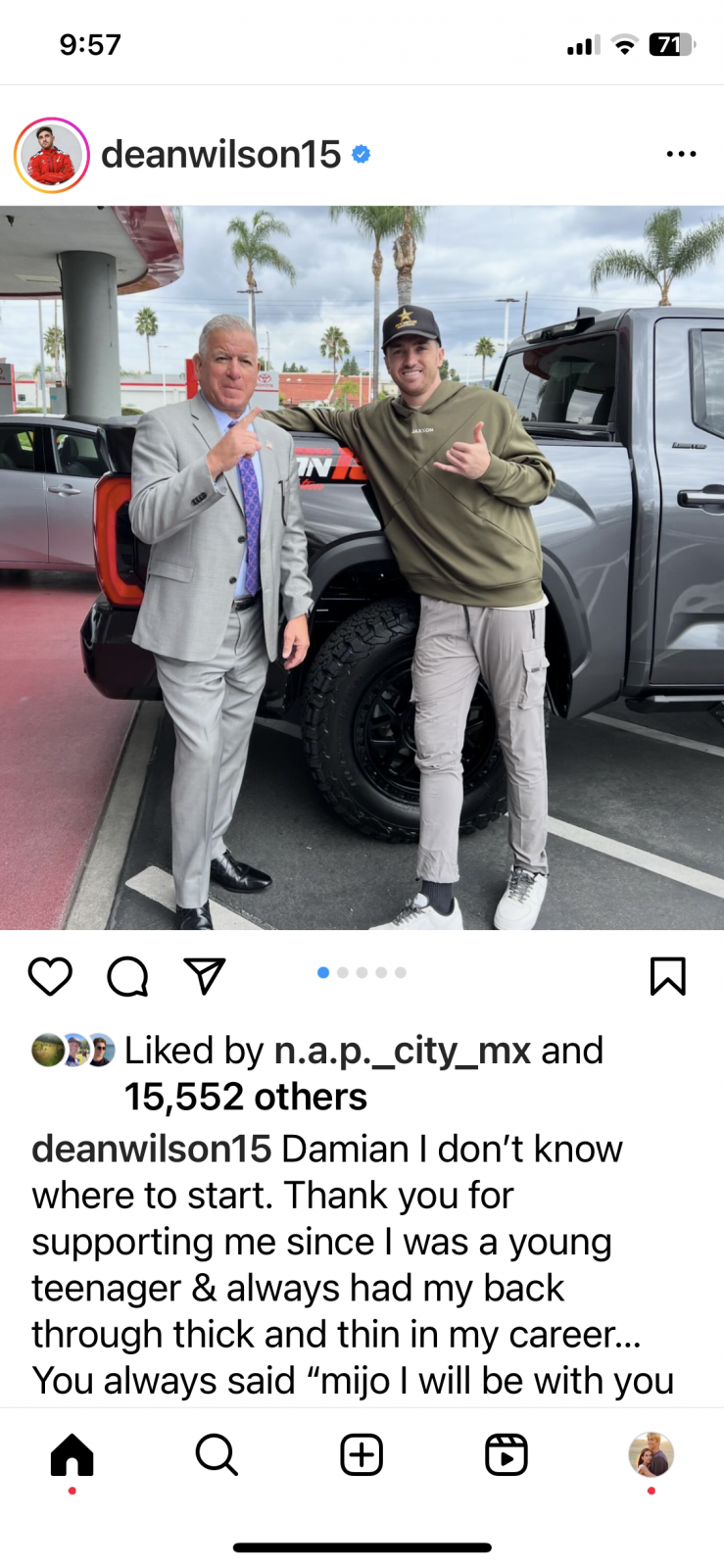 Damian Campos with Dean Wilson