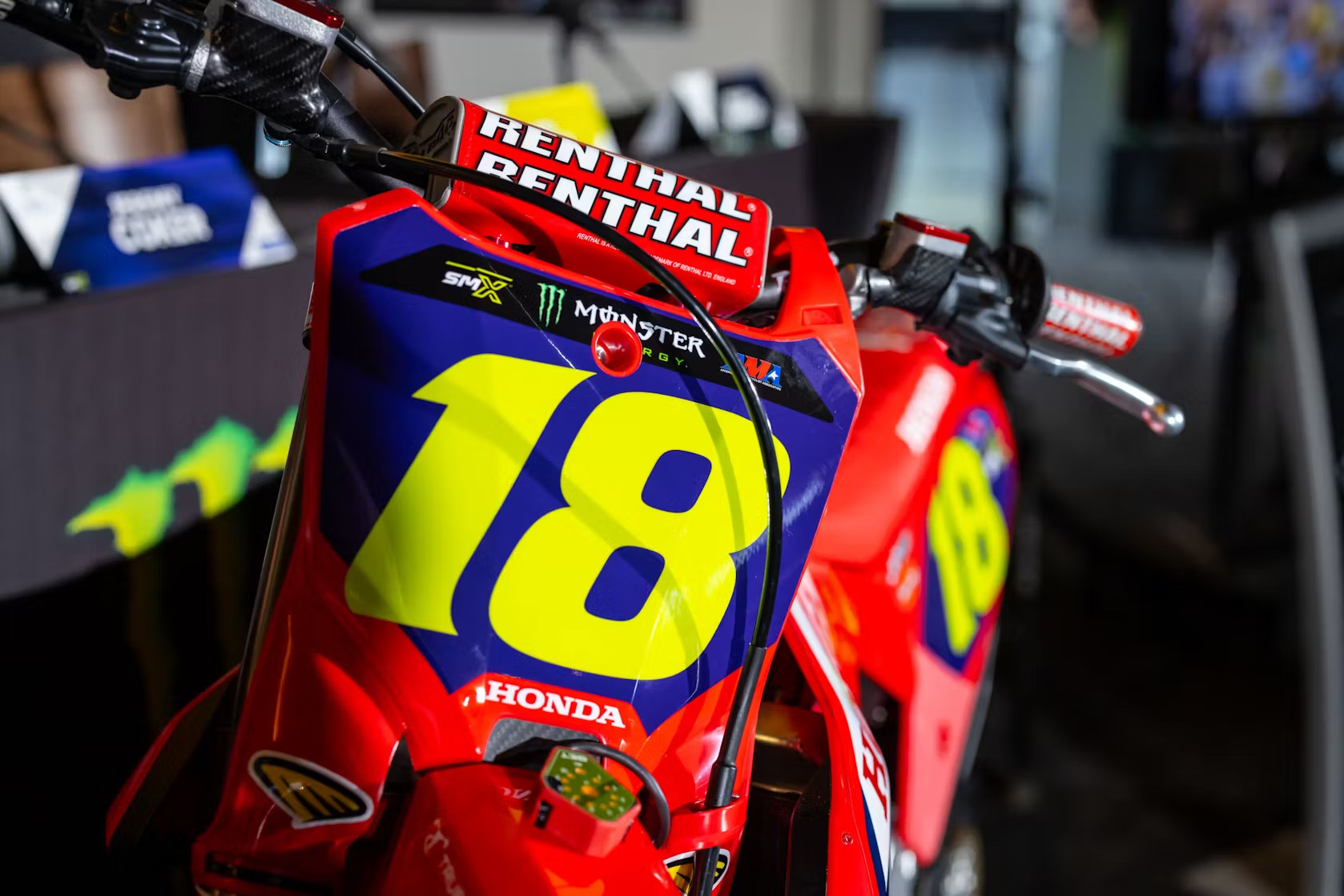 Jett Lawrence's Honda CRF450R with special SMX look ahead of the '24 A1 Supercross.