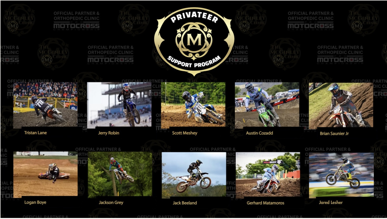 Riders in the McGinley Clinic Privateer Support Program.