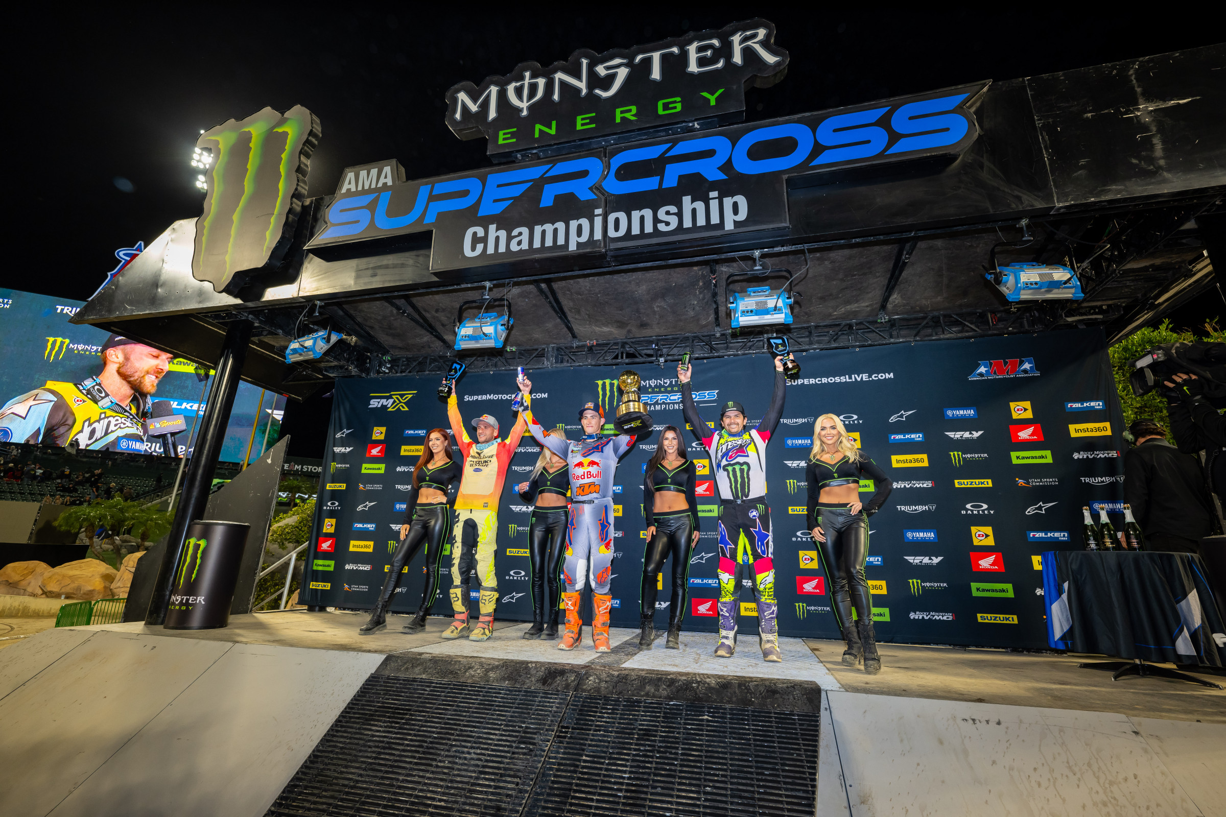The 450SX podium from Anaheim 1.