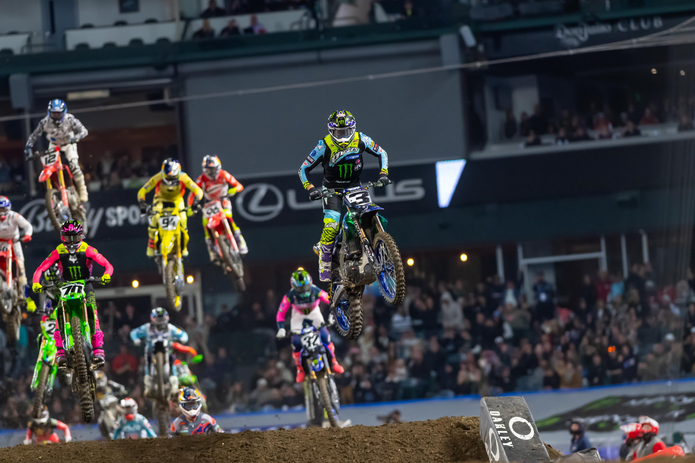 Eli Tomac leads the pack.