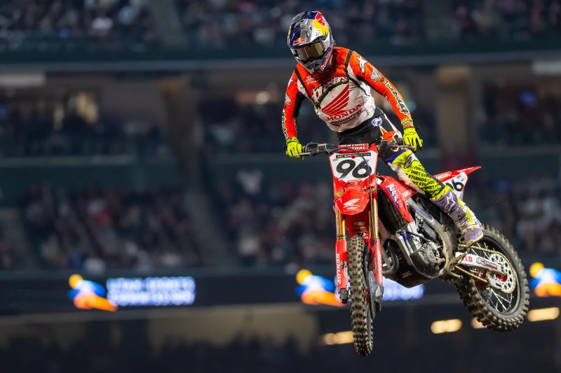 Hunter looked to have a decent showing in the works as he ran fourth, until a crash near the end of the whoops and into the sand ruined it.