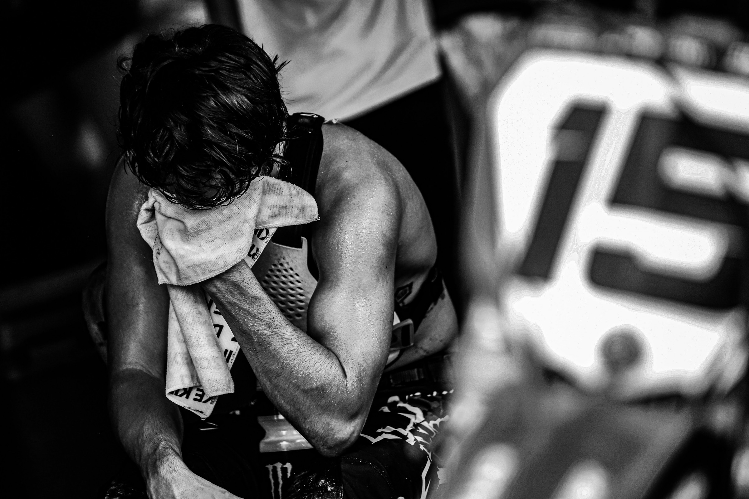 Towers after a tough moto later that week in 2022.