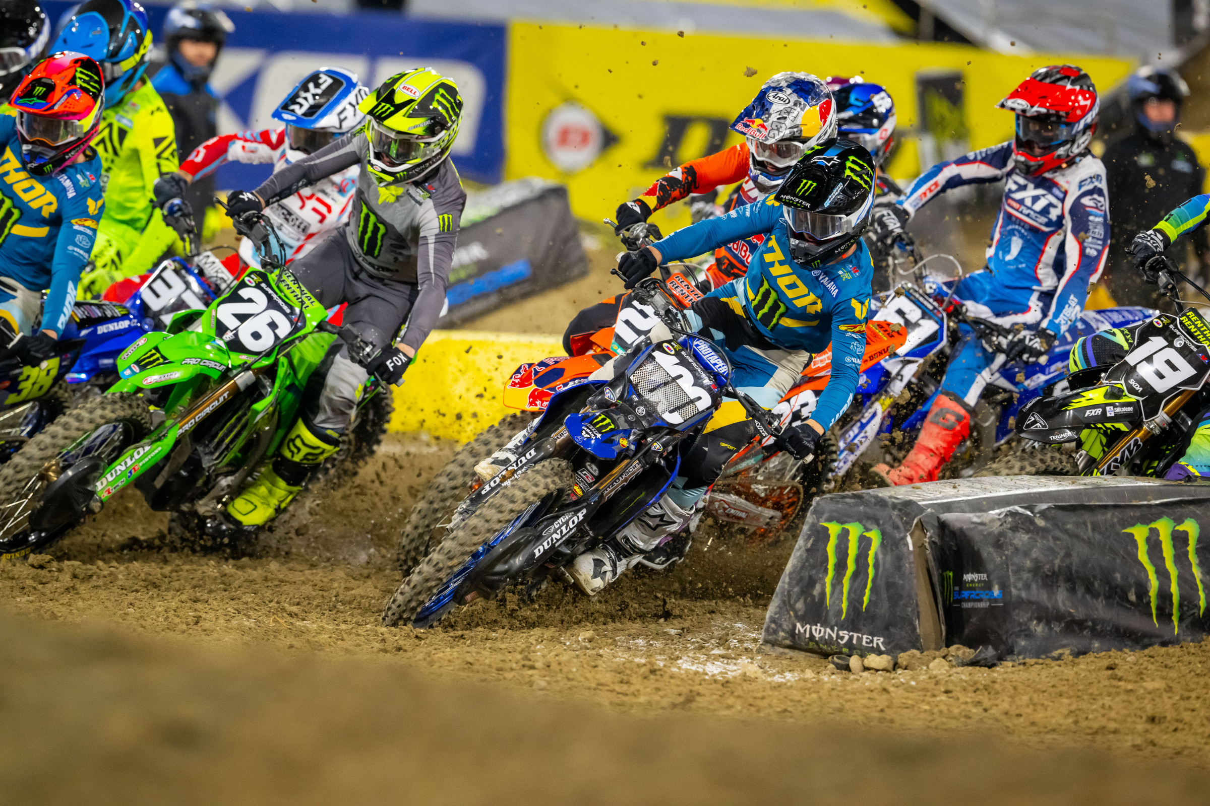 Davies nailed the ultra-important holeshot in the 250SX main event.