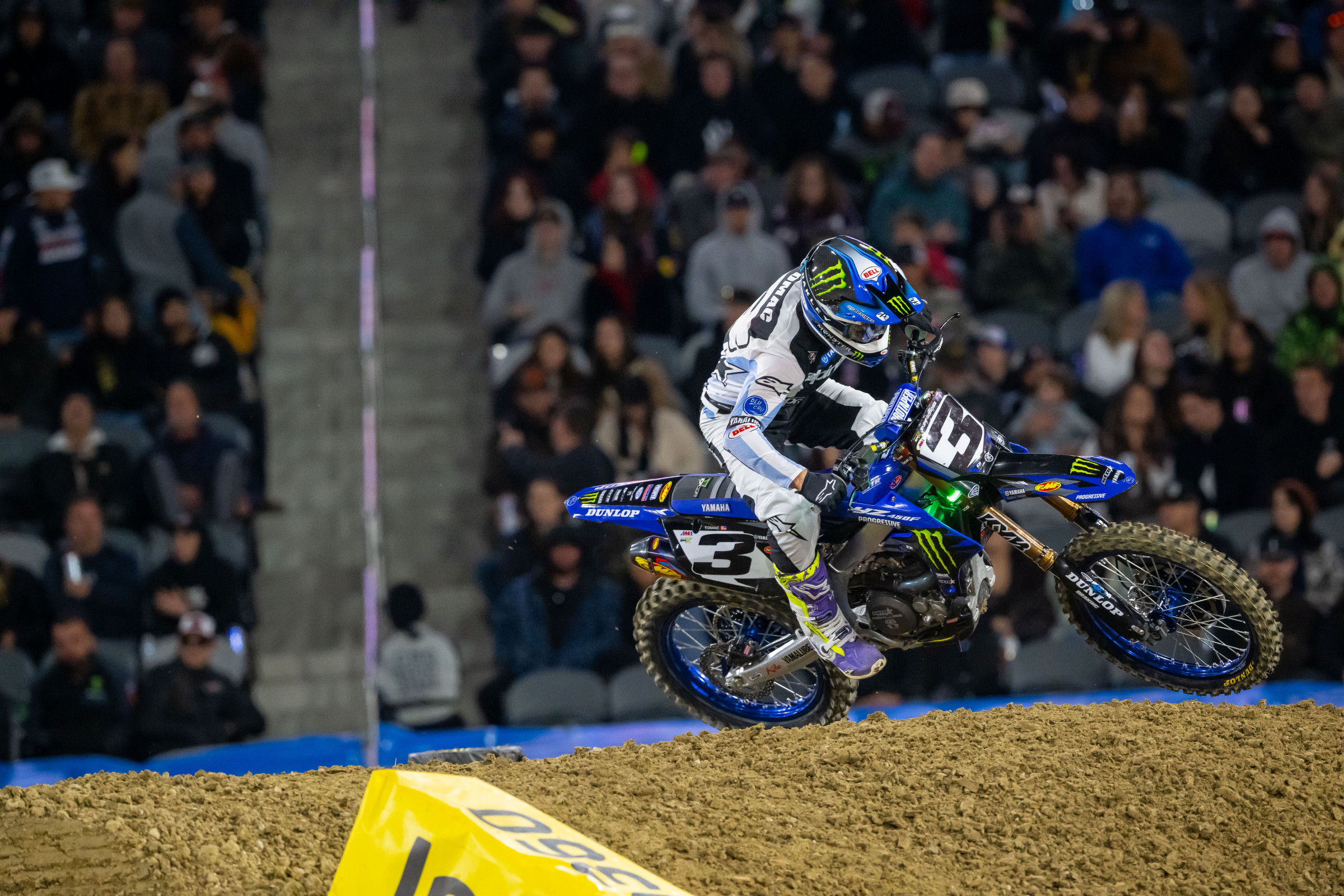 Tomac will race with the red plate for round three. The last time he had it was the night he tore his Achilles in May 2023.