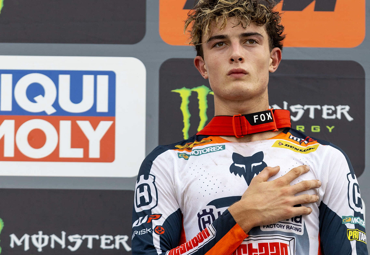 Lucas Coenen after winning Arnhem MXGP in 2024.
