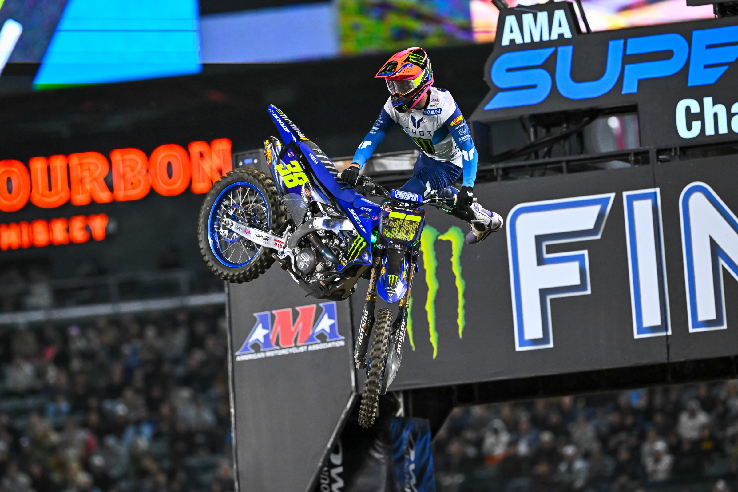 Haiden Deegan takes the checkered flag with a big Nac-Nac.