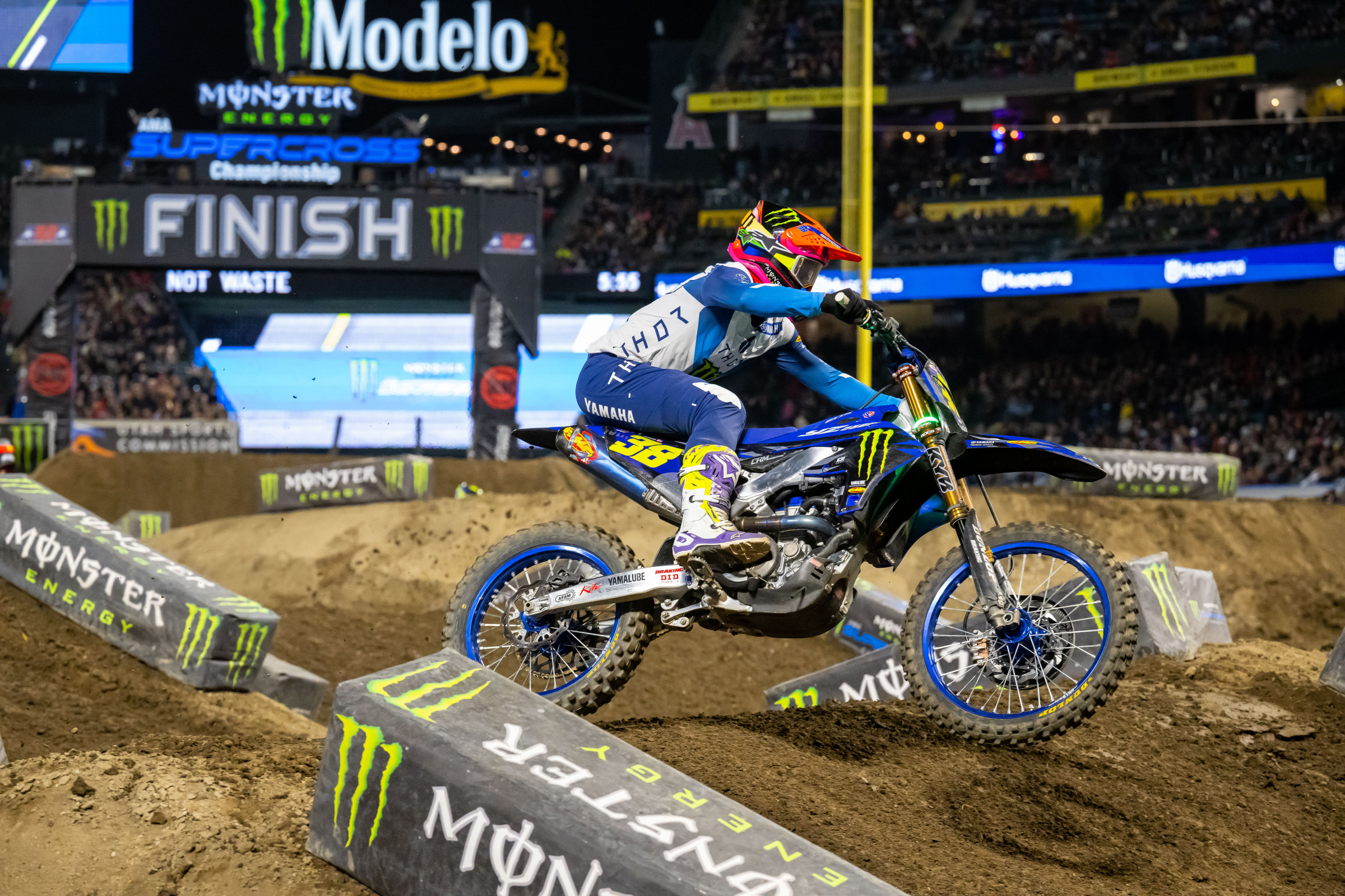 Deegan said his bike setup improved and that eliminated the arm pump that hurt him last week.