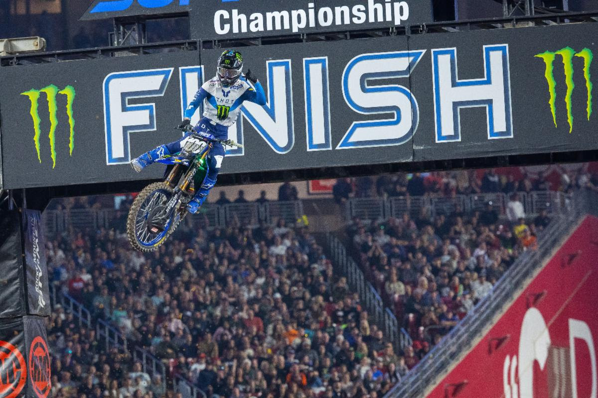 Cole Davies didn't win the overall, as he wiped his 1-1 scores away with a crash early in the first race, He still rallied back for a podium. Most importantly, he served notice that he's already a player for wins...and even the title?