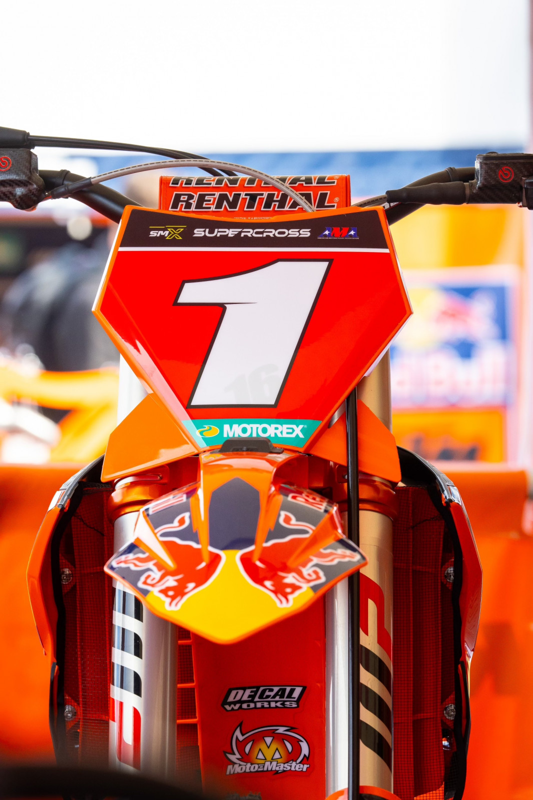 The KTM 250 SX-F for 2024 Champion Tom Vialle for the Tampa Supercross.