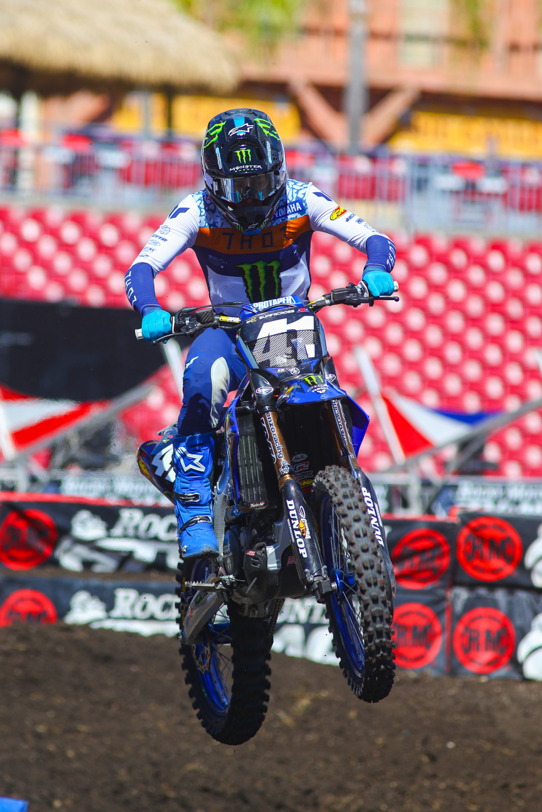 Nate Thrasher during Friday's press day riding session.