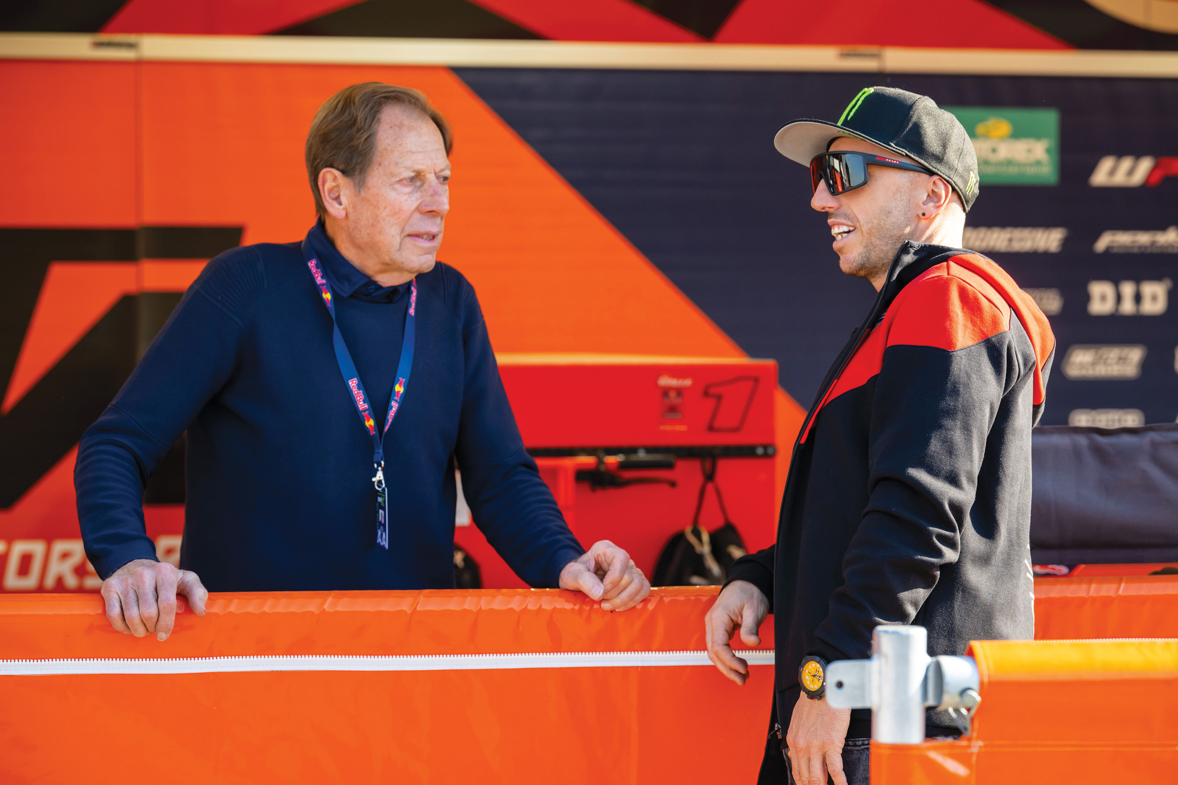 Roger talking to Antonio sounds like 14 FIM World Championship titles. 