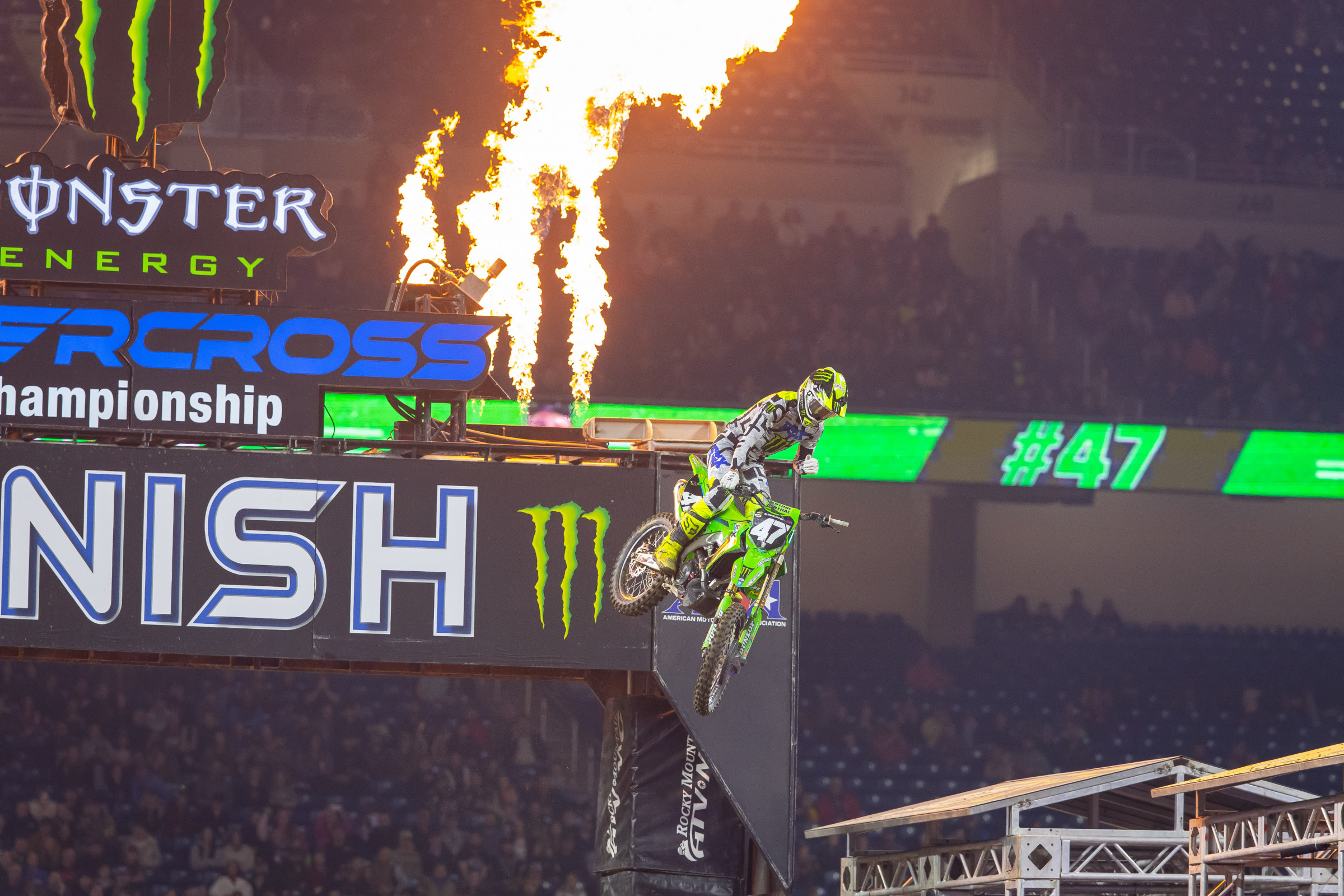 Levi Kitchen (Kawasaki) takes the 2025 Detroit SX 250SX main event win after a wild finish.