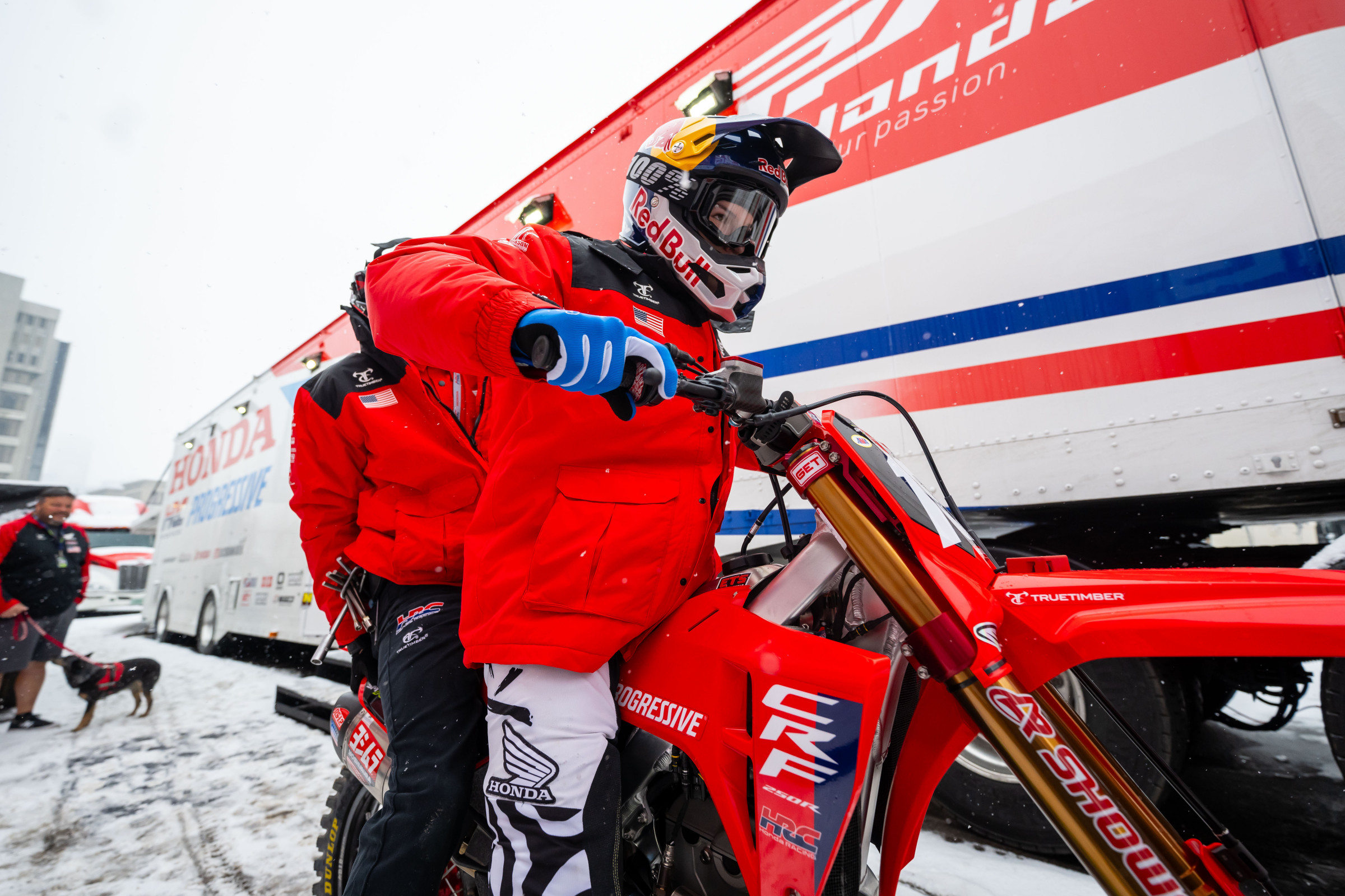 Hymas rolling in Detroit.