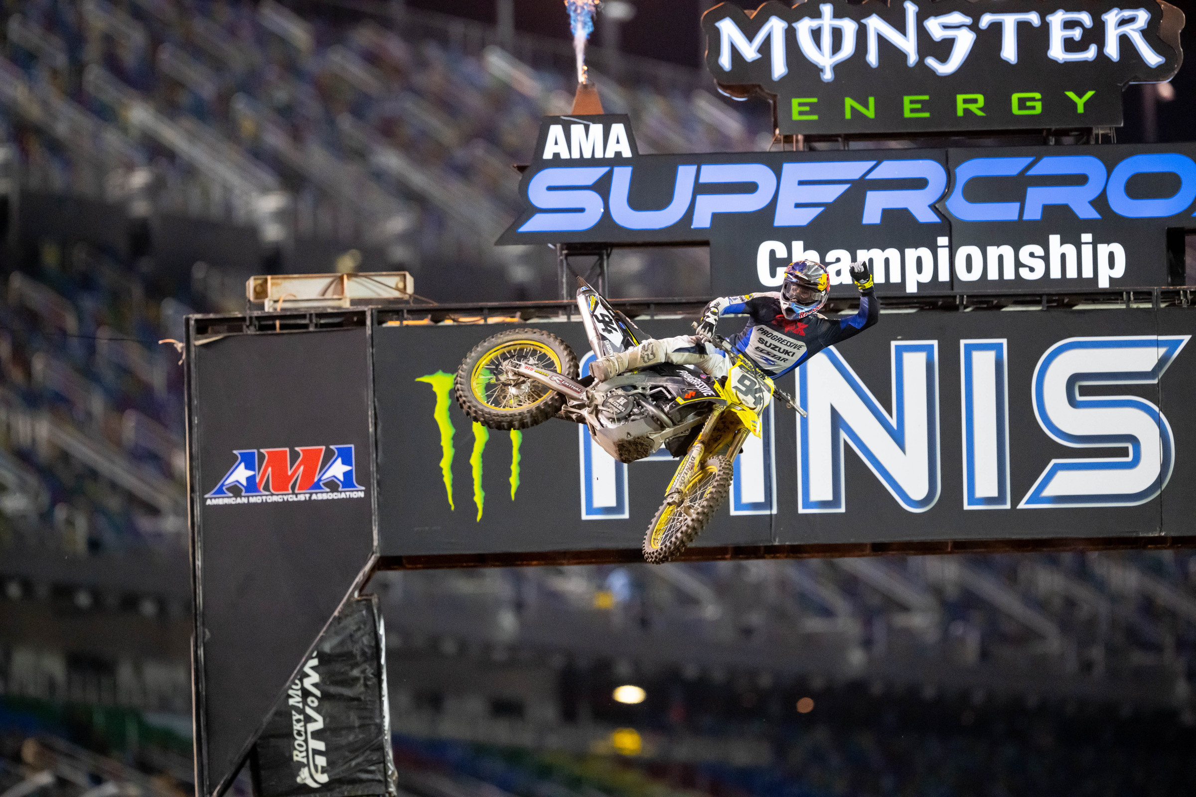 Roczen has only two finishes off the podium this year, a fourth at San Diego and his ill-fated night in Tampa.