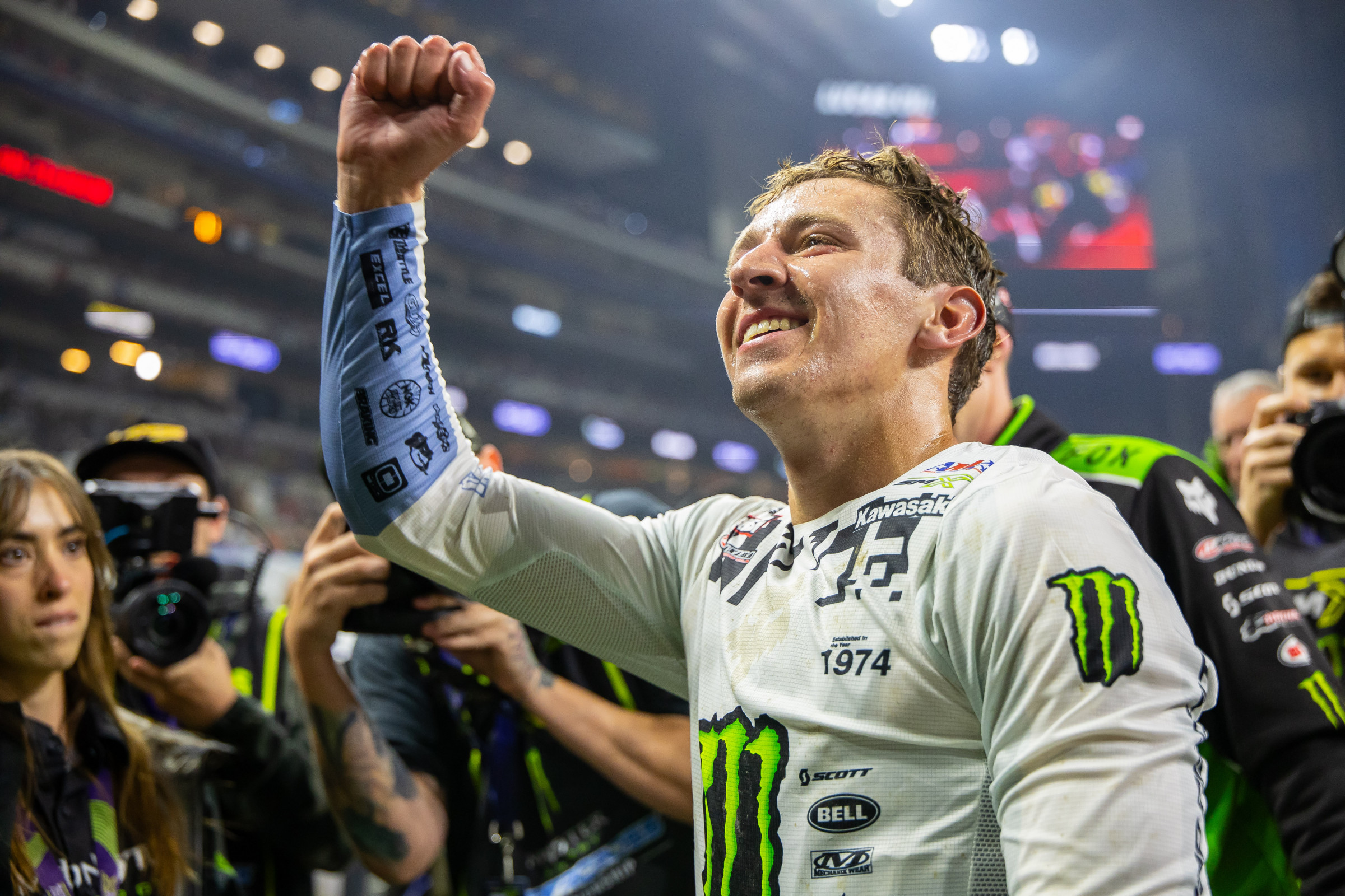 Hammaker's second 250SX main event win came nearly four years after his first win in 2021.