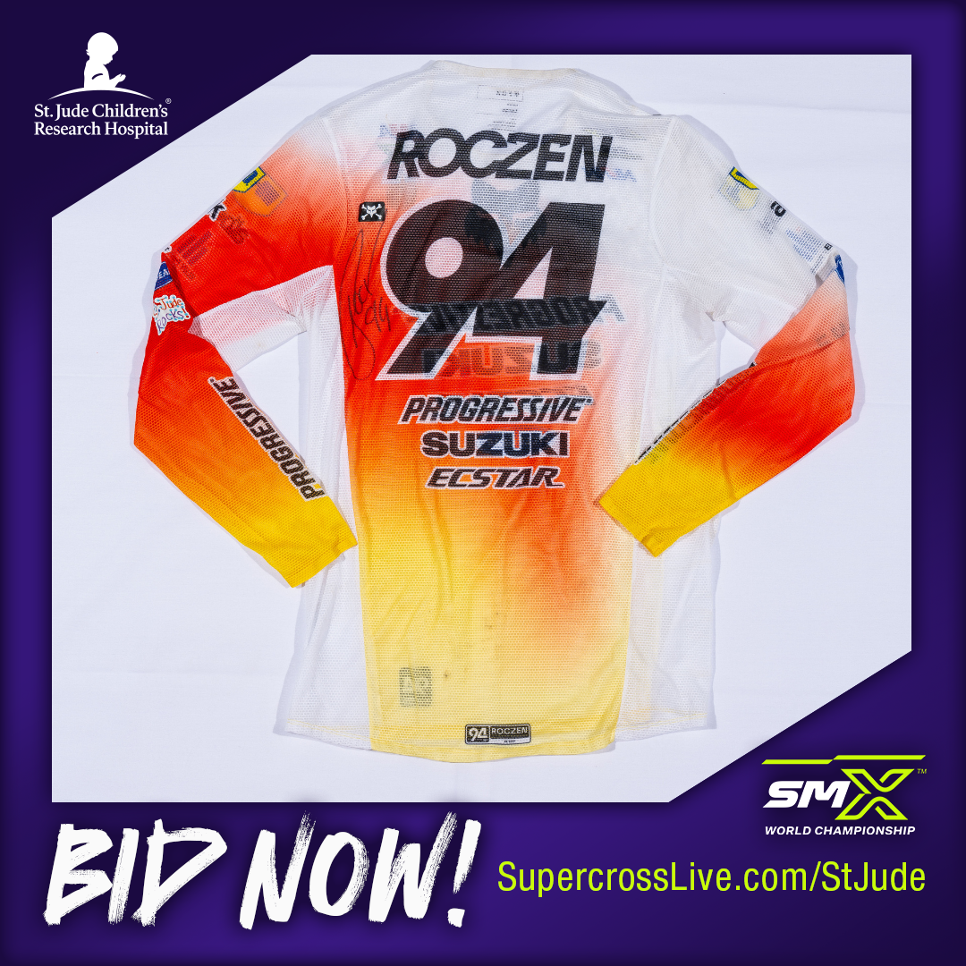 4313_ Ken Roczen #94 Race Worn Autographed Jersey from Indianapolis