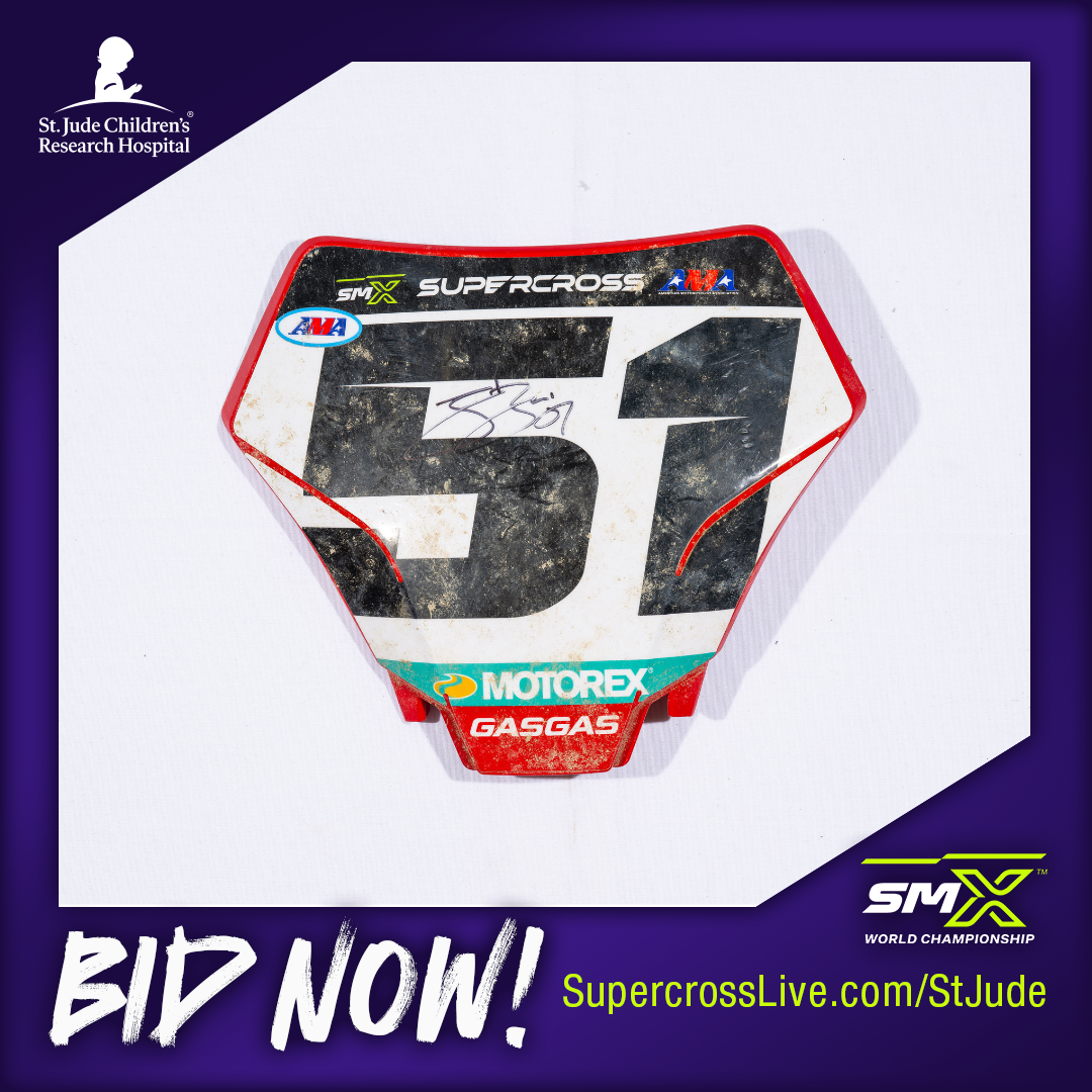 4369_ Justin Barcia #51 Autographed Race Ridden Front Number Plate from Indianapolis