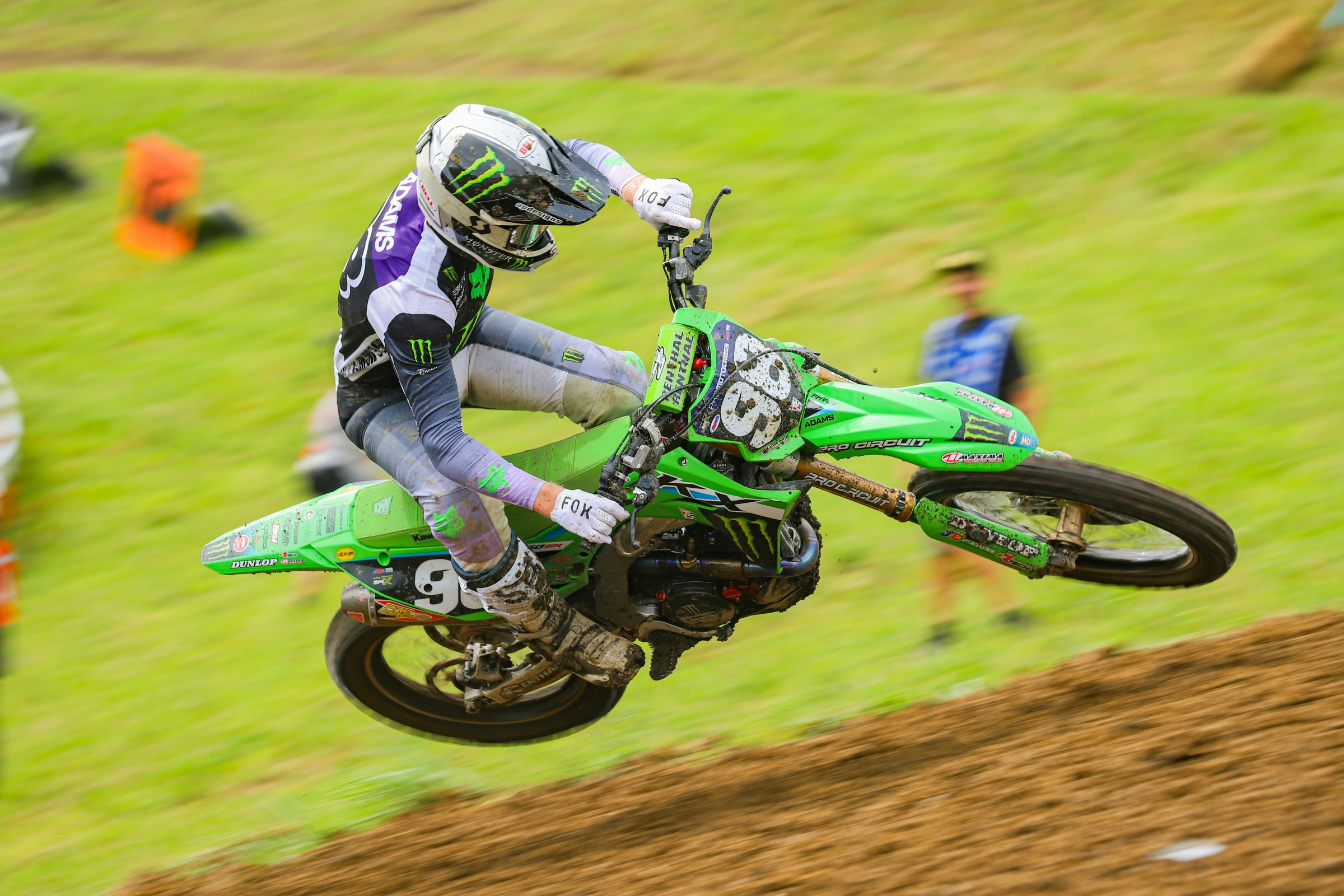 Drew Adams DNF’s Second Moto at High Point National with Finger Injury