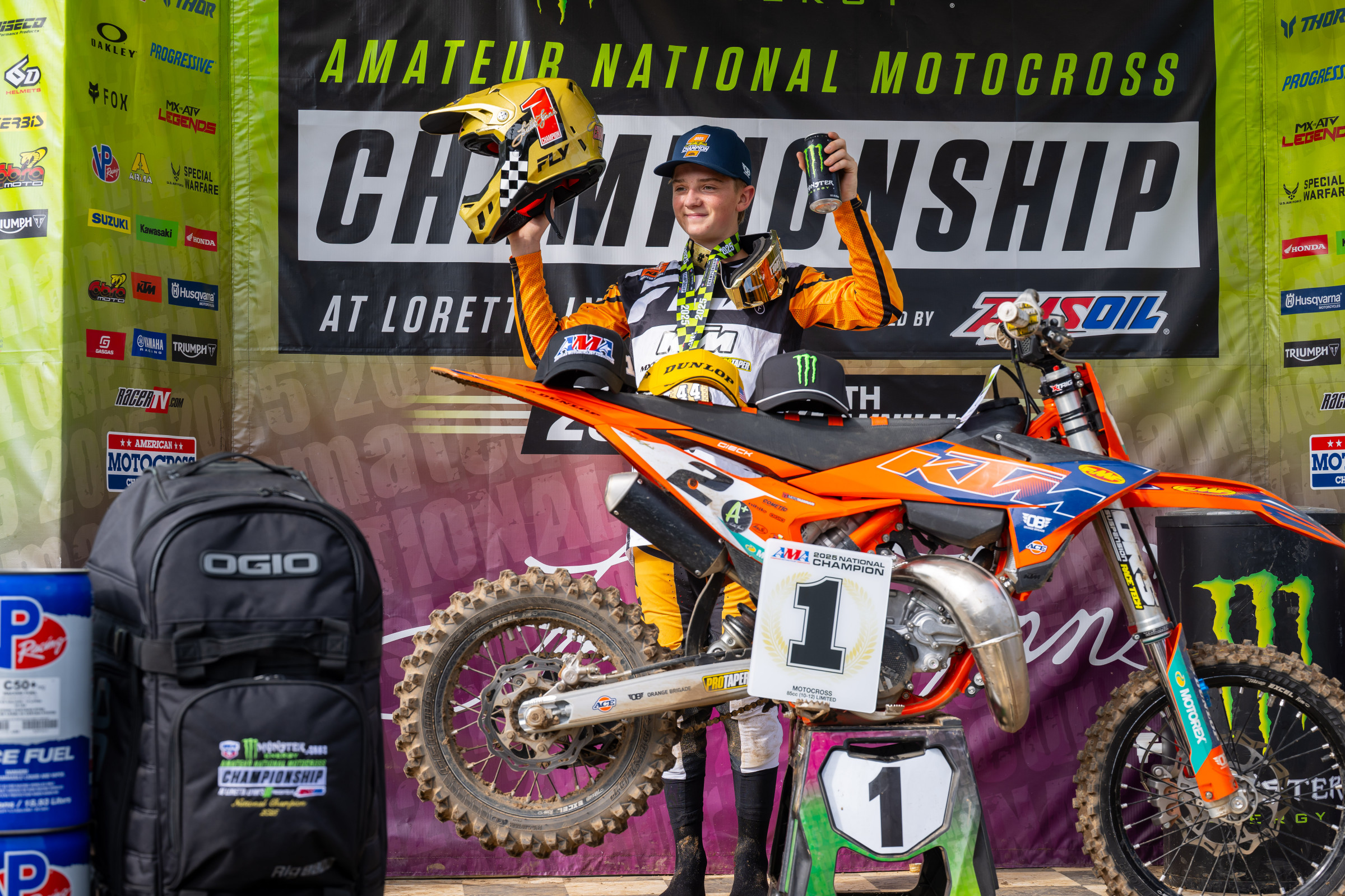 85cc (10-12) and 85cc (10-12) Limited Champion: Sawyer Gieck (KTM)